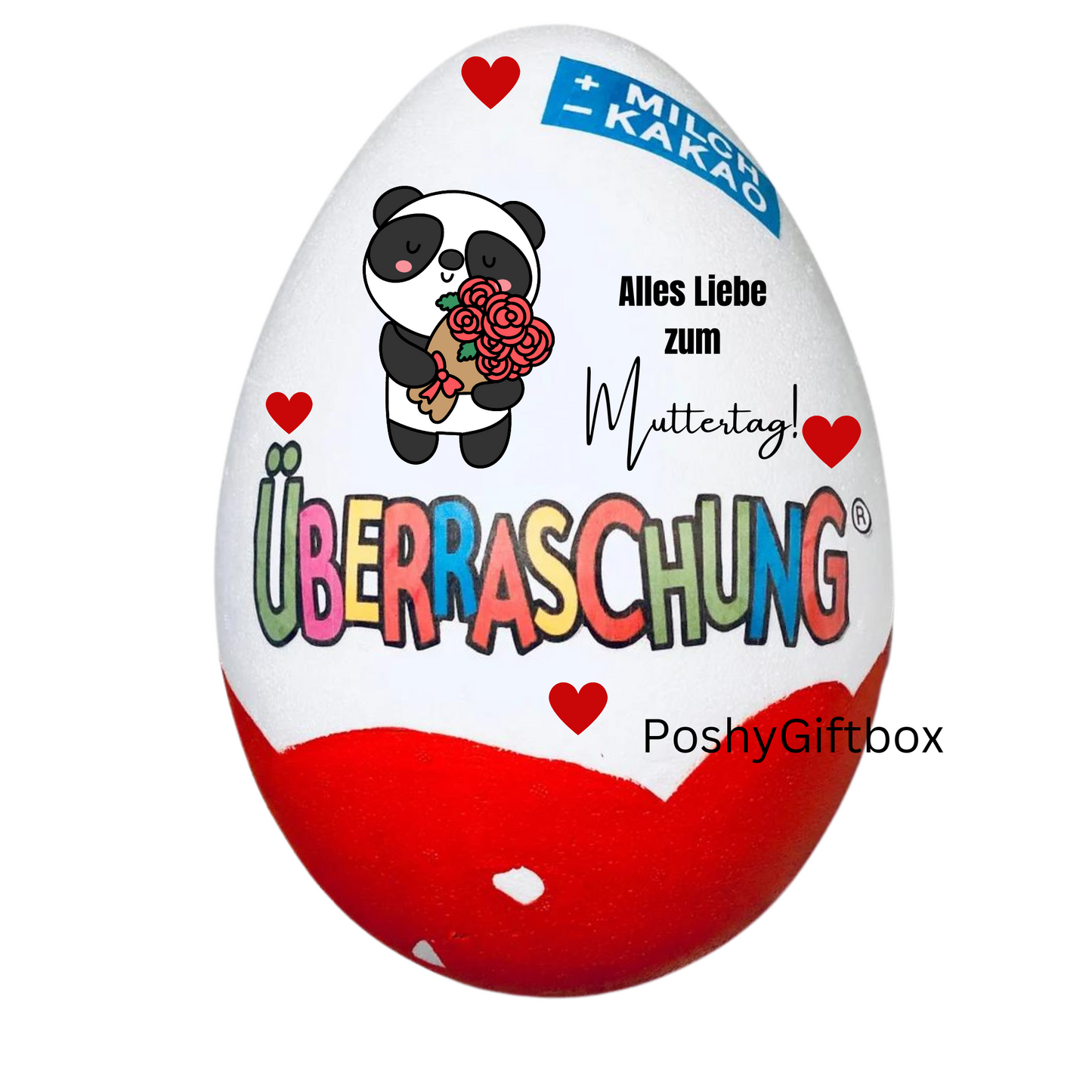 Personalisiertes XXL Überraschungsei/Mama XXL Überraschungsei/Ü-Ei Mama/Überraschungsei mit Füllung/Muttertagsgeschenk/Beste Mama/9 Designs PoshyGiftbox