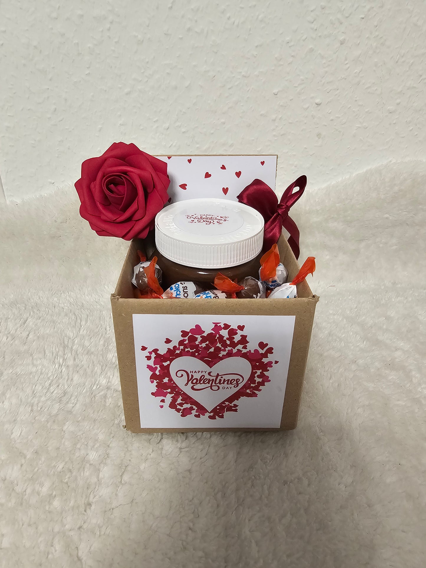 Nutella Geschenk 450g Glas /Nutella Valentinsgeschenk/Personalisiert mit Wunschtext oder Namen/Mitbringsel/ Valentine's Day/Nutella Verpackung PoshyGiftbox