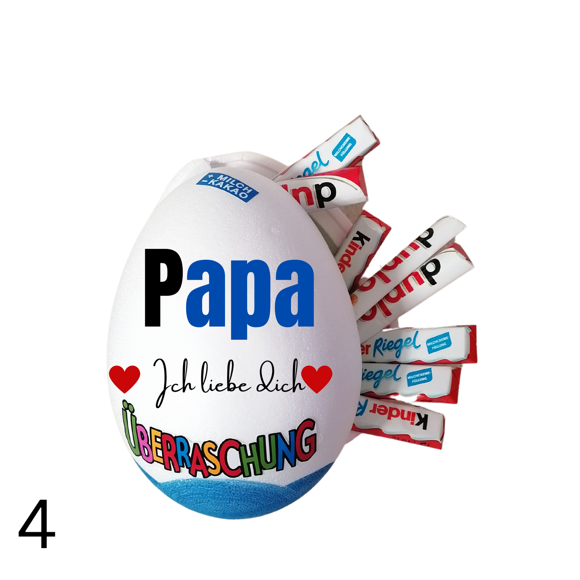 XXL Überraschungsei personalisiert ""PAPA""/Geschenk Vatertag,Geburtstag,Ostern,Weihnachten/9 DESIGNS/Ü-Ei Xxl/Geschenke für Männer/Osterei PoshyGiftbox