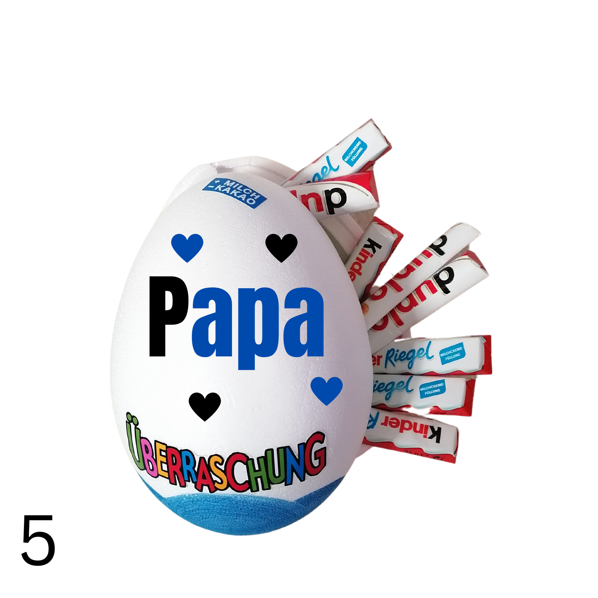XXL Überraschungsei personalisiert ""PAPA""/Geschenk Vatertag,Geburtstag,Ostern,Weihnachten/9 DESIGNS/Ü-Ei Xxl/Geschenke für Männer/Osterei PoshyGiftbox