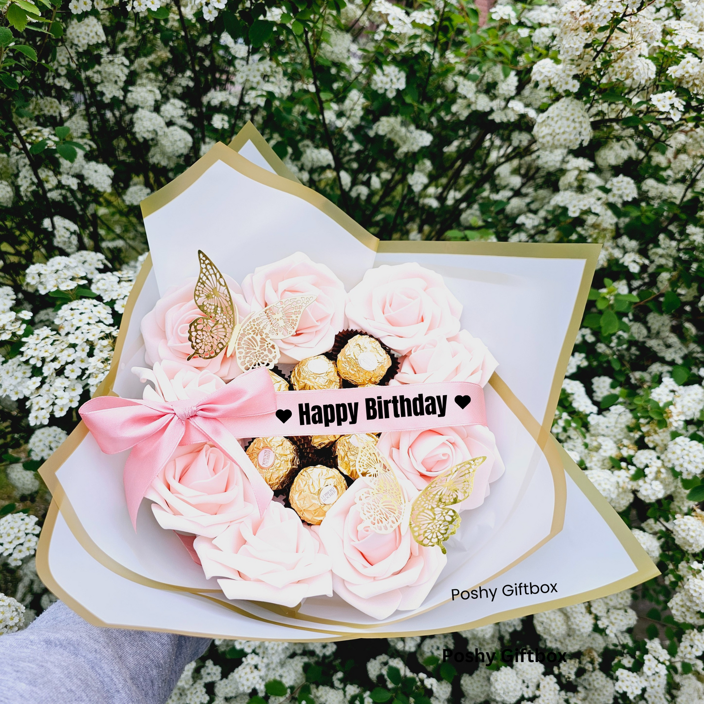 Weihnachtsgeschenk /Ballon Bouquet mit Schokoladen/Weihnachtsballon /Sinnvolle Geschenke Weihnachten/Firmengeschenke Weihnachten/Schokoladenbox PoshyGiftbox