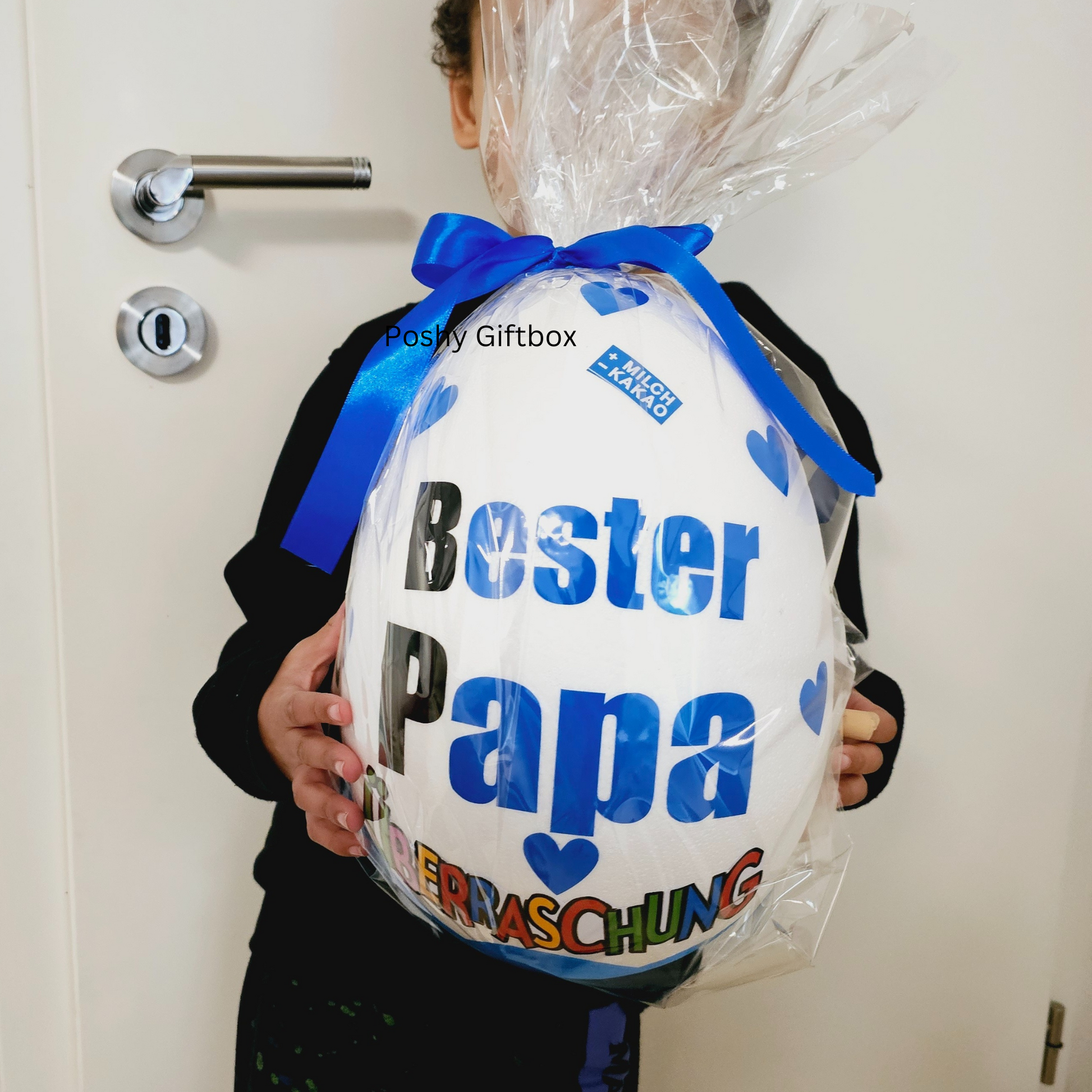XXL Überraschungsei personalisiert ""PAPA""/Geschenk Vatertag,Geburtstag,Ostern,Weihnachten/9 DESIGNS/Ü-Ei Xxl/Geschenke für Männer/Osterei PoshyGiftbox