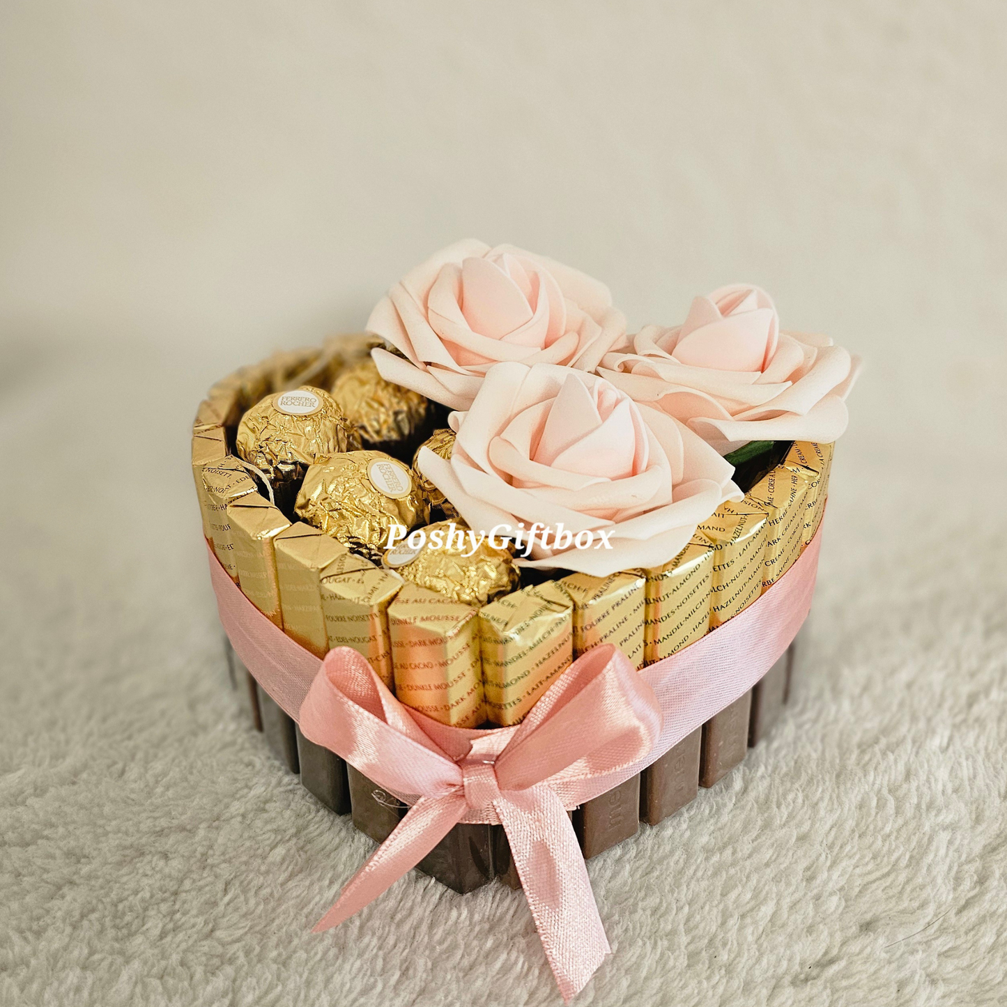 Pralinen Torte mit Wunschtext/Weihnachtsgeschenk/Valentinsgeschenk/Merci Pralinentorte/Ferrero Rocher Pralinentorte/ Geburtstagsgeschenk/Hochzeitsgeschenk/Geschenk Vatertag/Abschiedsgeschenk PoshyGiftbox