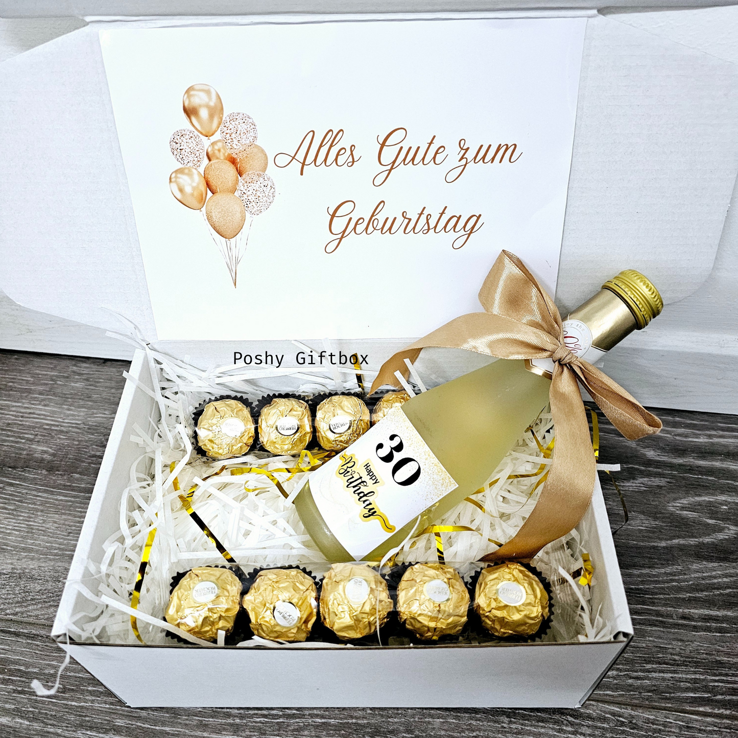 Geschenkbox für jeden Anlass personalisiebar/Geburtstagsgeschenk /Geschenk Prüfung Bestanden/Geschenk Trauzeugin,Trauzeuge/Valentinsgeschenk PoshyGiftbox