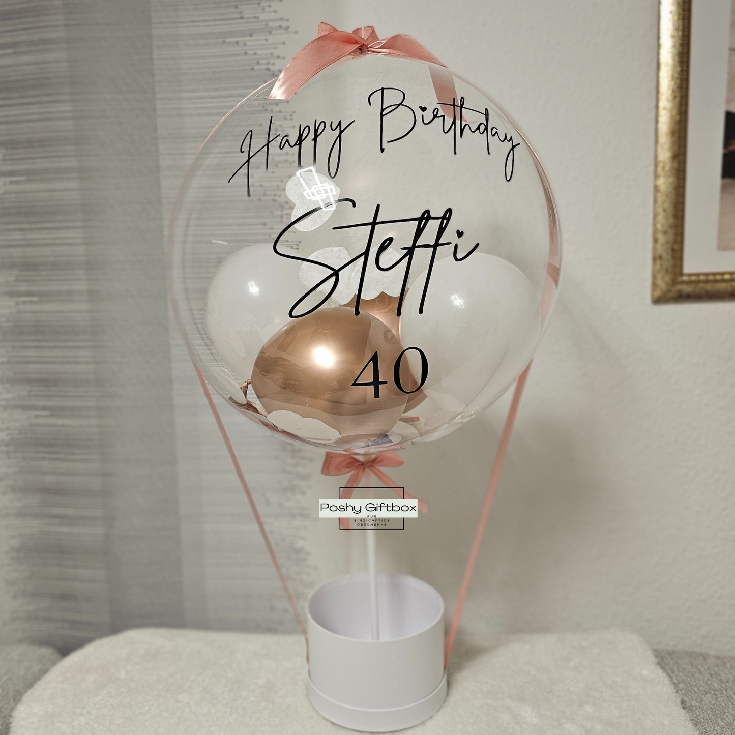 Ballongeschenk HOCHZEIT/Geschenk zum Hochzeitstag/Verlobungsgeschenk/Just Married/Hochzeitsgeschenk/Ballongrüß /Geldgeschenk Hochzeit PoshyGiftbox