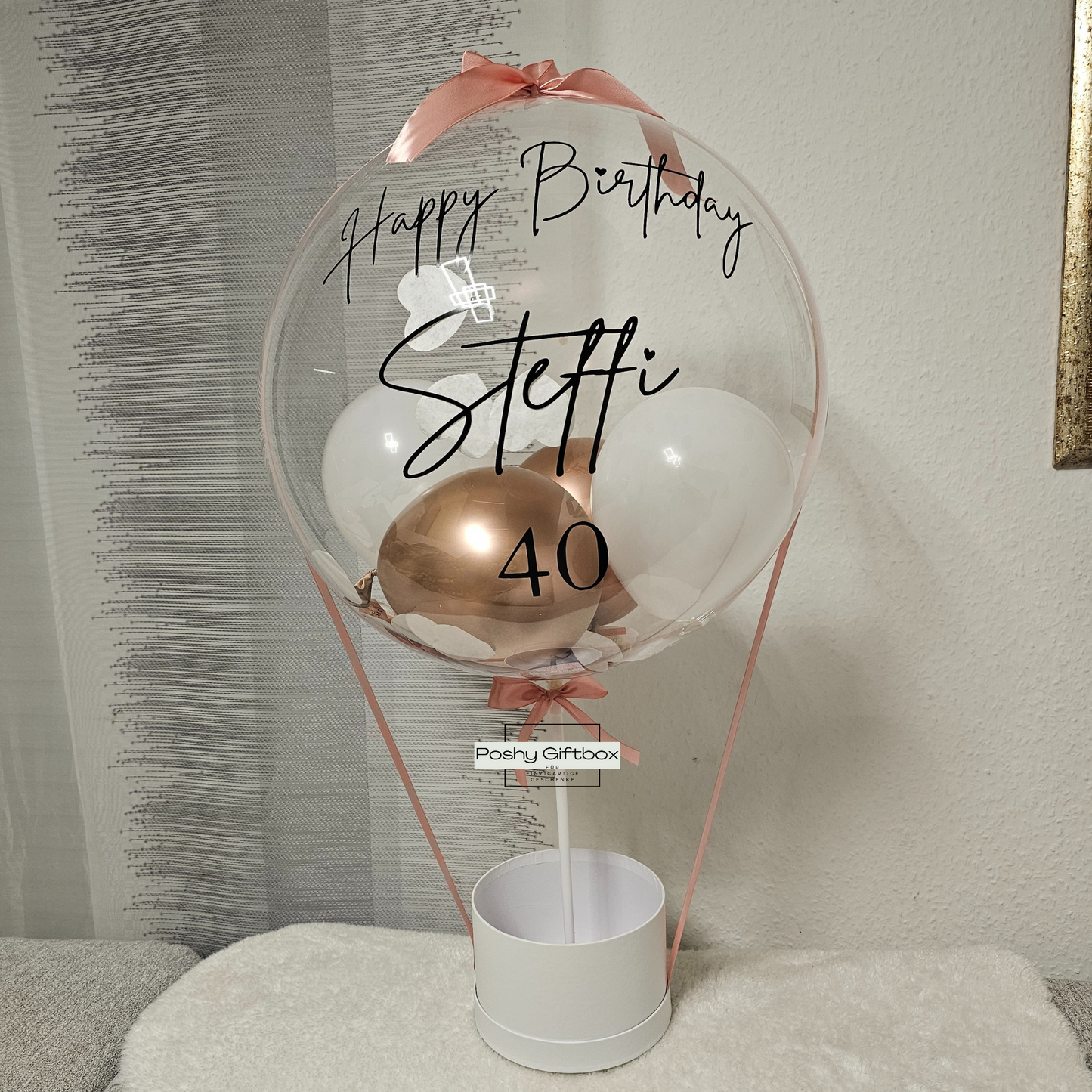 Ballongeschenk HOCHZEIT/Geschenk zum Hochzeitstag/Verlobungsgeschenk/Just Married/Hochzeitsgeschenk/Ballongrüß /Geldgeschenk Hochzeit PoshyGiftbox