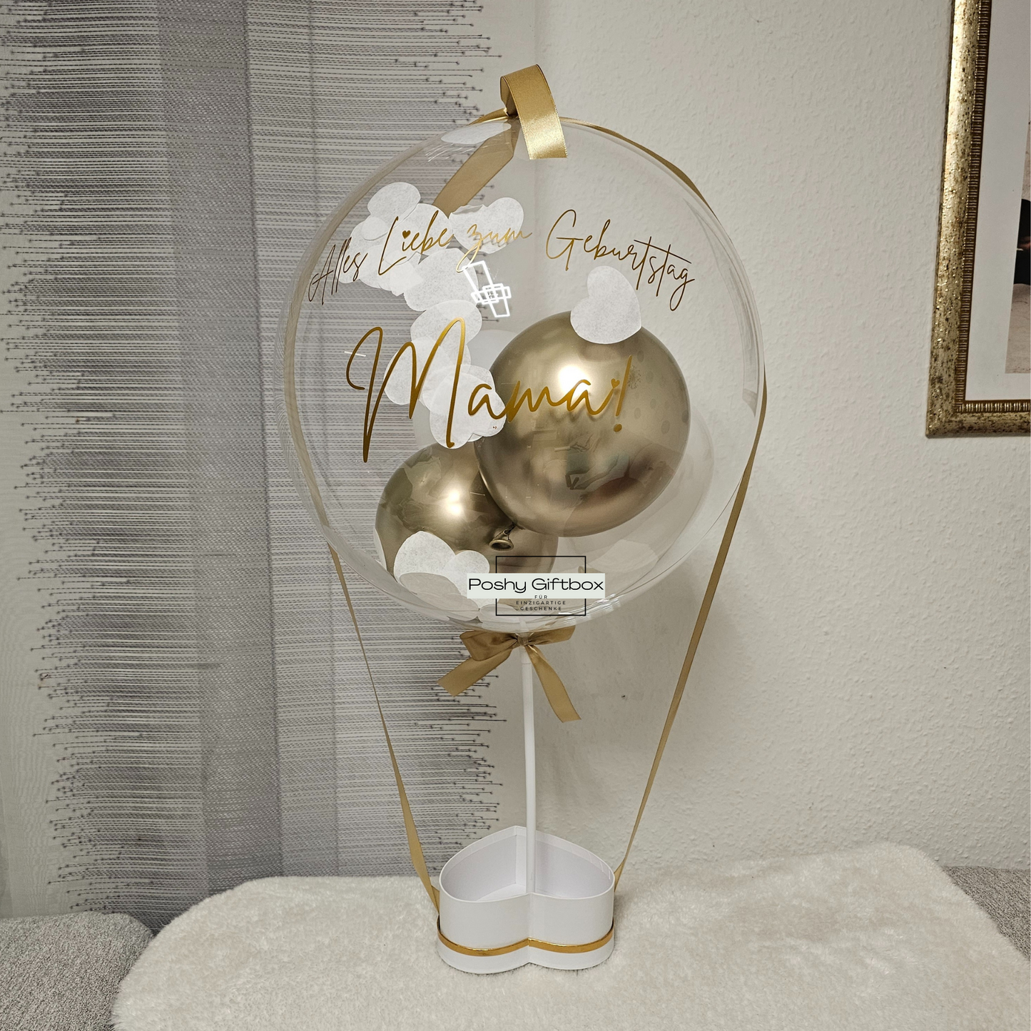 Ballongeschenk HOCHZEIT/Geschenk zum Hochzeitstag/Verlobungsgeschenk/Just Married/Hochzeitsgeschenk/Ballongrüß /Geldgeschenk Hochzeit PoshyGiftbox
