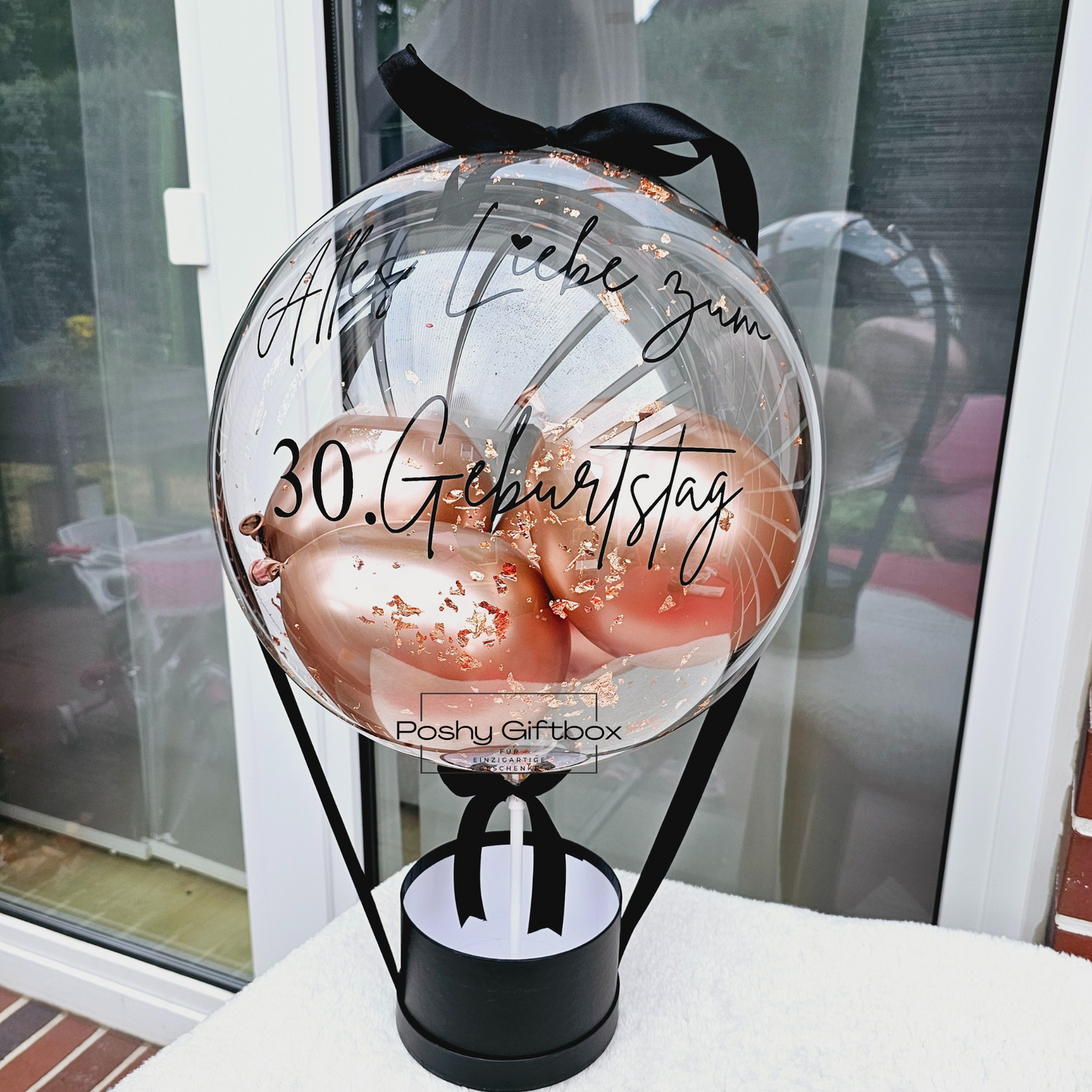 Ballon Geschenk / Frauen Geschenkset/ Wellness Box/Geschenk für Sie/Schokoladen Geschenk/Geburtstagsgeschenk Schwester, Mama/Ballon Bouquet PoshyGiftbox
