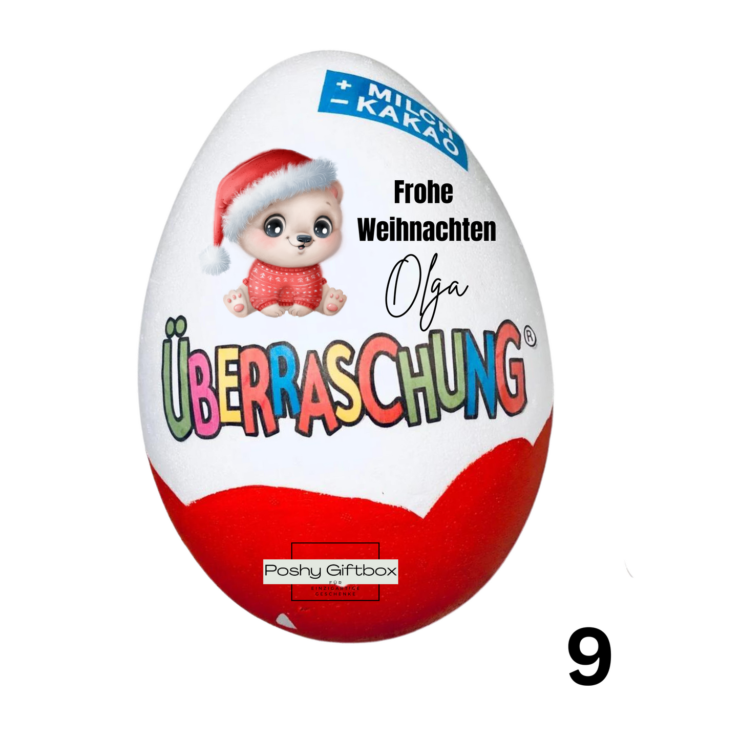 Überraschungsei mit Eigenem Bild/Muttertagsgeschenk/Geburtstagsgeschenk/Überraschungsei mit eigenem Foto/Überraschungsei XXL/Ü-ei Vatertag PoshyGiftbox