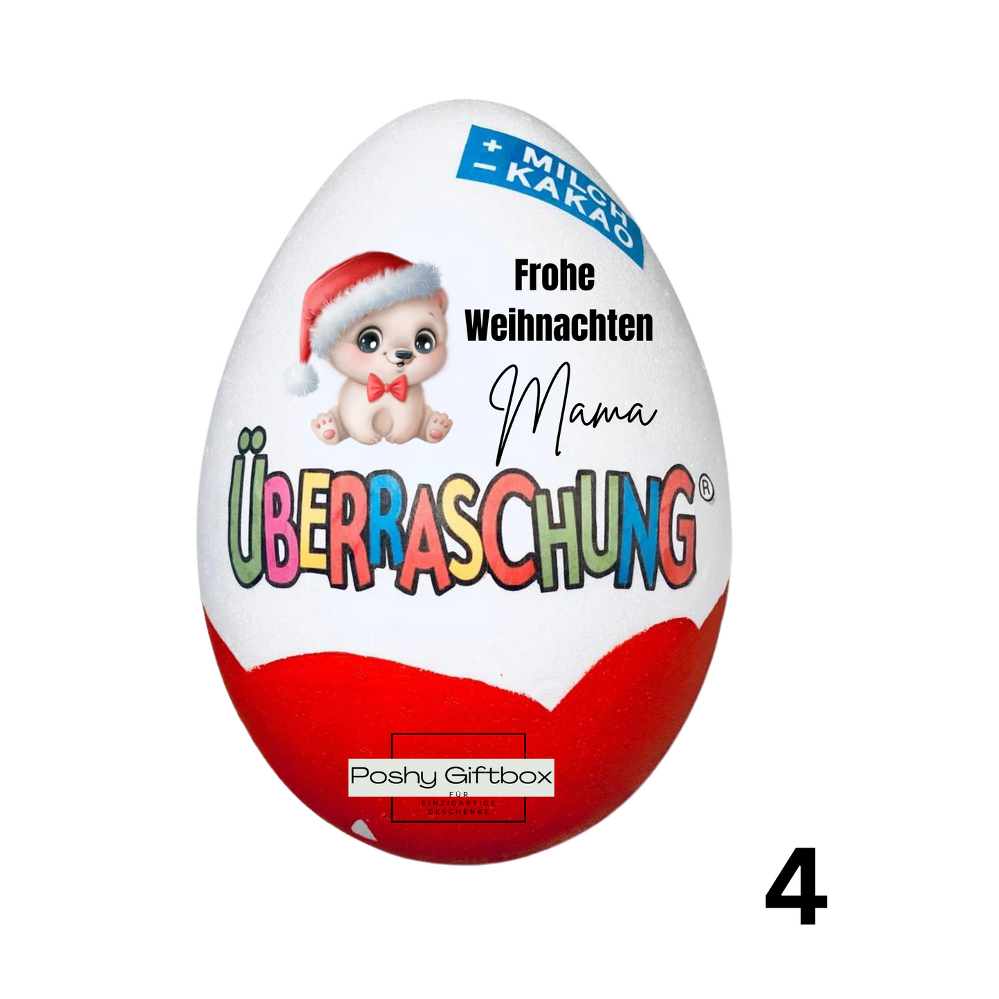 Überraschungsei mit Eigenem Bild/Muttertagsgeschenk/Geburtstagsgeschenk/Überraschungsei mit eigenem Foto/Überraschungsei XXL/Ü-ei Vatertag PoshyGiftbox