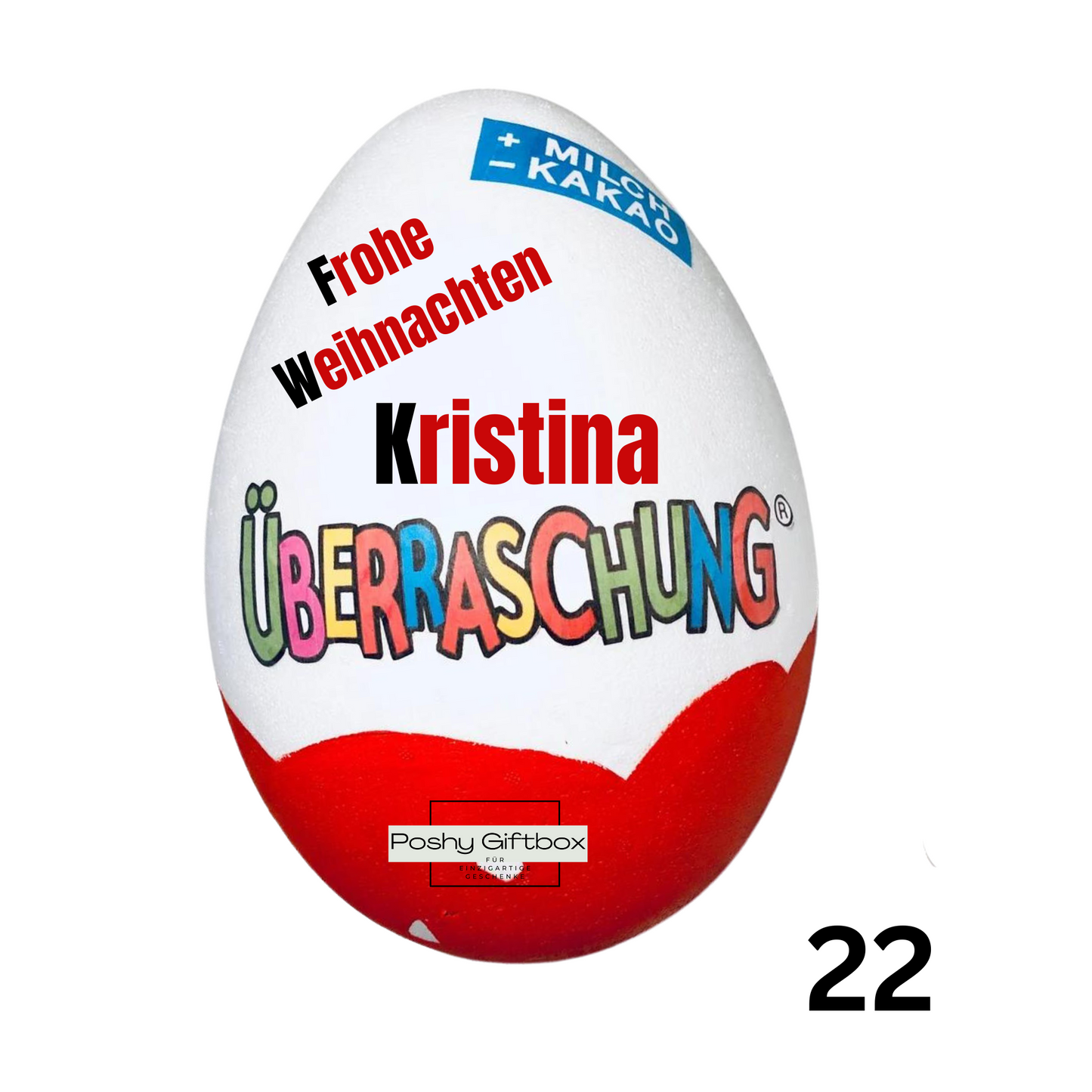 Überraschungsei XXL personalisiert/Geschenk Jugendweihe/Ü-ei Senioren/ Kinder Ei XXL/Geschenk Mädchen,Junge/Mit Füllung PoshyGiftbox