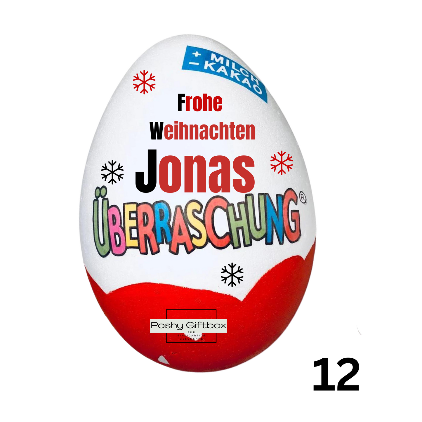 Überraschungsei XXL personalisiert/Geschenk Jugendweihe/Ü-ei Senioren/ Kinder Ei XXL/Geschenk Mädchen,Junge/Mit Füllung PoshyGiftbox