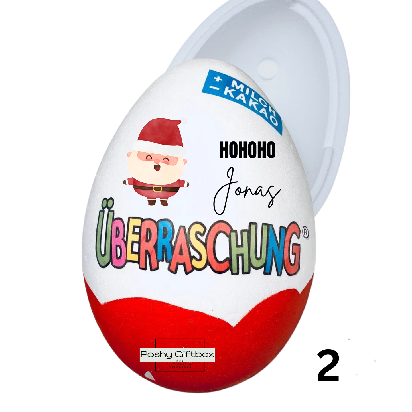 Überraschungsei mit Eigenem Bild/Muttertagsgeschenk/Geburtstagsgeschenk/Überraschungsei mit eigenem Foto/Überraschungsei XXL/Ü-ei Vatertag PoshyGiftbox