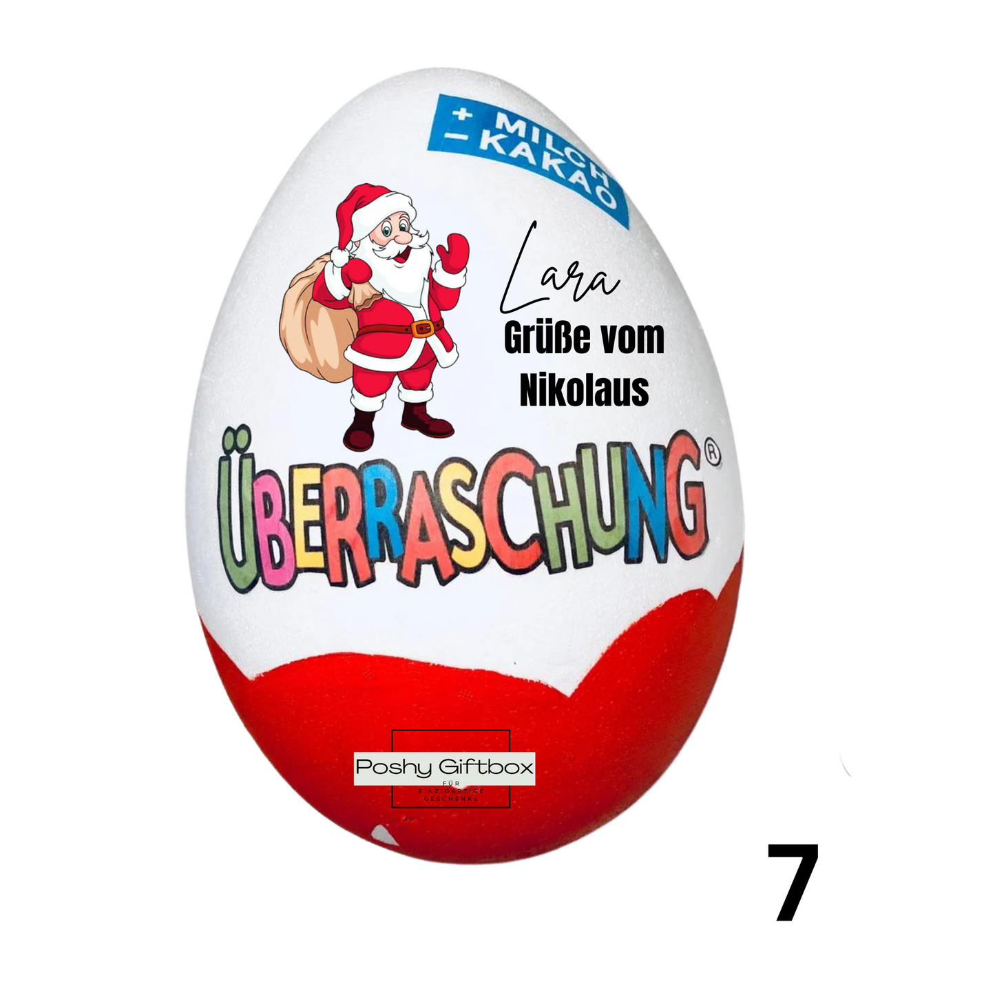 Überraschungsei mit Eigenem Bild/Muttertagsgeschenk/Geburtstagsgeschenk/Überraschungsei mit eigenem Foto/Überraschungsei XXL/Ü-ei Vatertag PoshyGiftbox