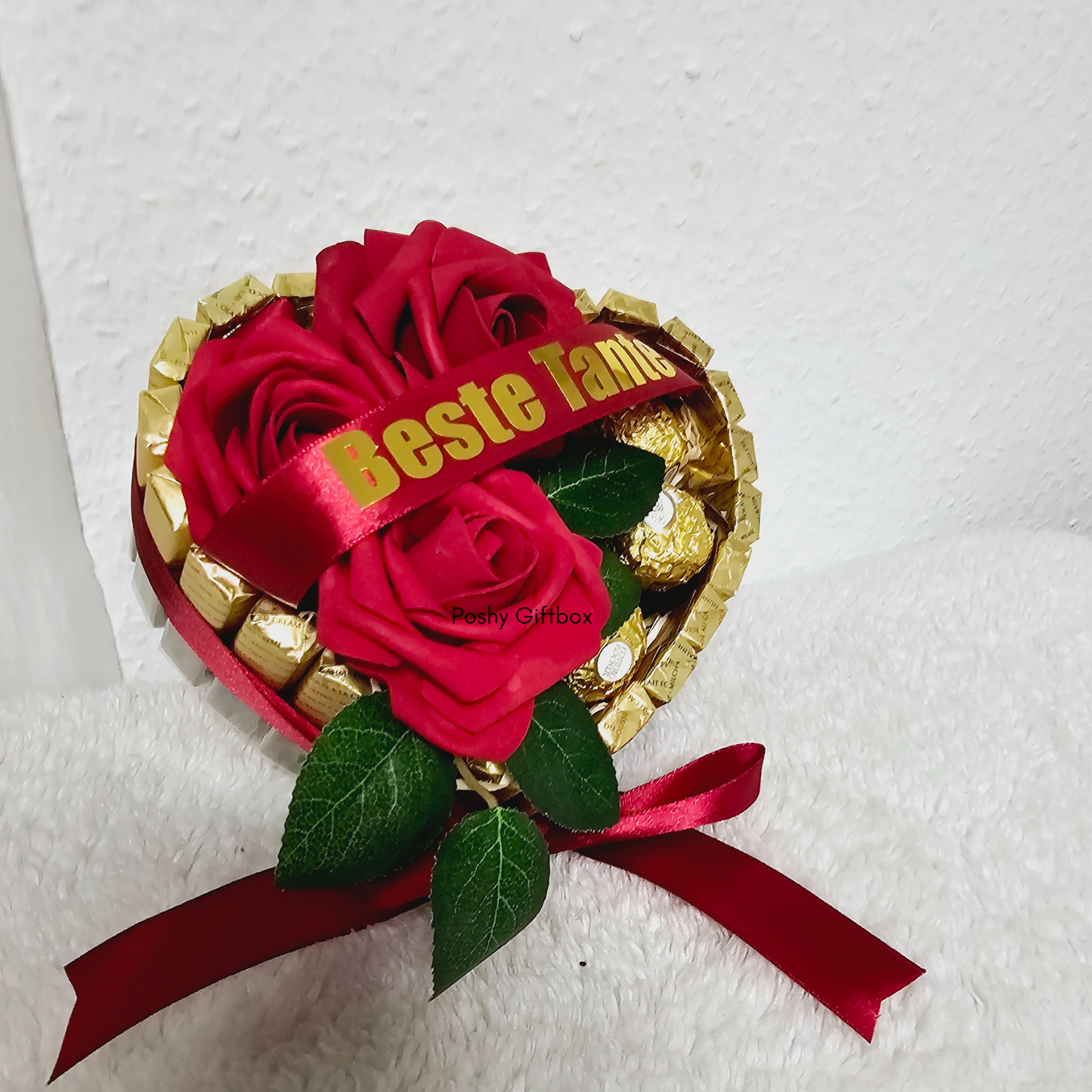 Pralinen Torte mit Wunschtext/Weihnachtsgeschenk/Valentinsgeschenk/Merci Pralinentorte/Ferrero Rocher Pralinentorte/ Geburtstagsgeschenk/Hochzeitsgeschenk/Geschenk Vatertag/Abschiedsgeschenk PoshyGiftbox