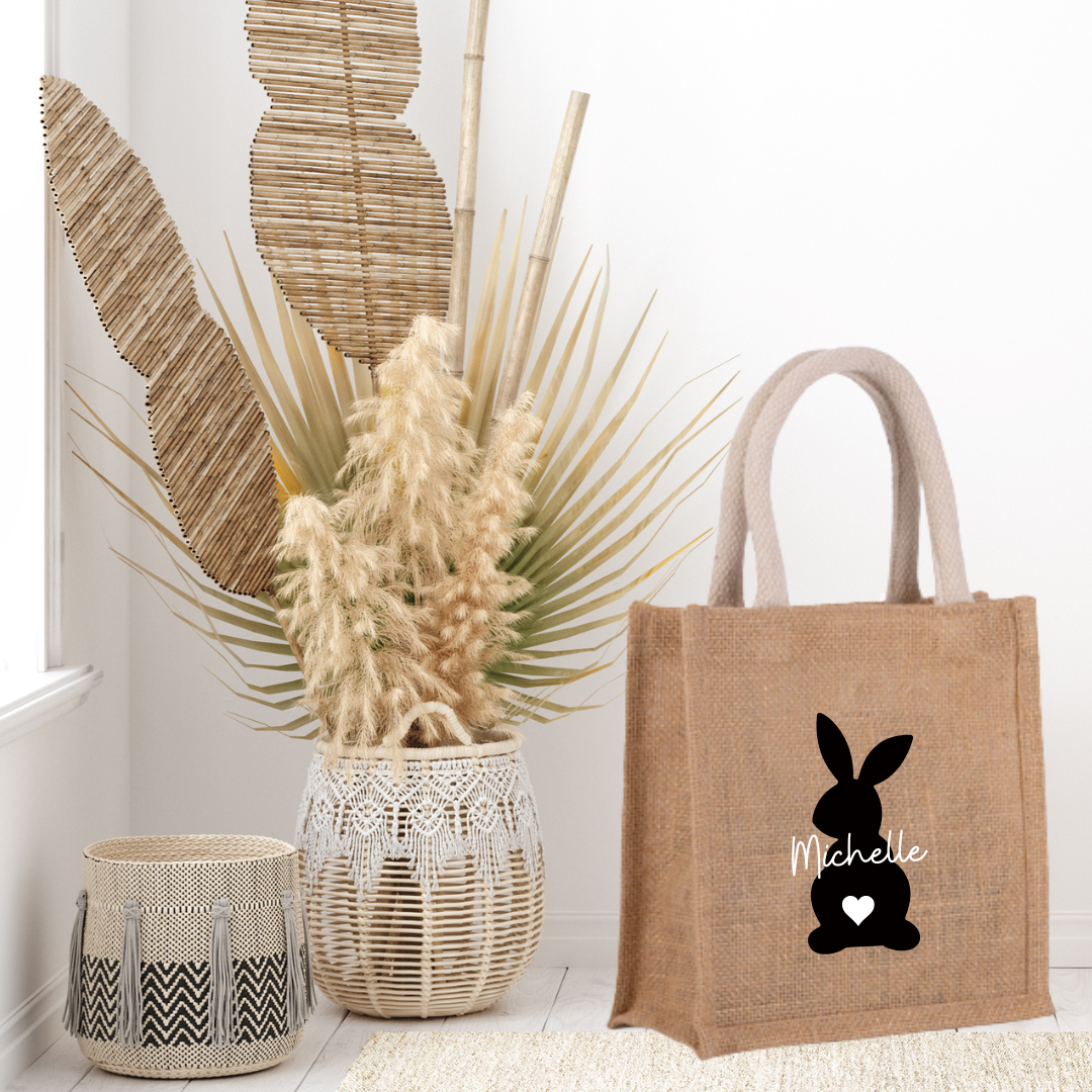 Ostertasche Jute/Osterkörbchen/Jutetasche Ostern/Osterkorb personalisiert/ Ostern Kinder Geschenk/Hasenpost Ostern/Tasche Ostereier suchen/Bunt