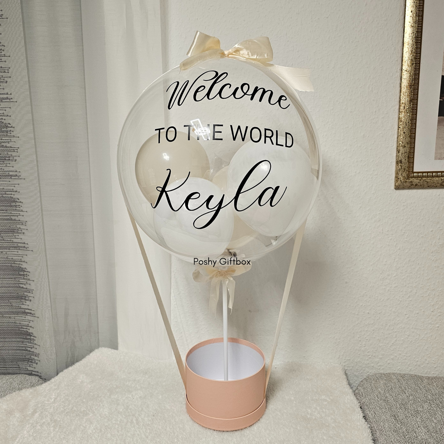 Willkommen Auf Der Welt Baby Ballon/Geschenkballon zur Geburt/BabyGeschenk/Geschenk zur Taufe/Hallo Baby/Geschenk zur Geburt/Geburtballon PoshyGiftbox