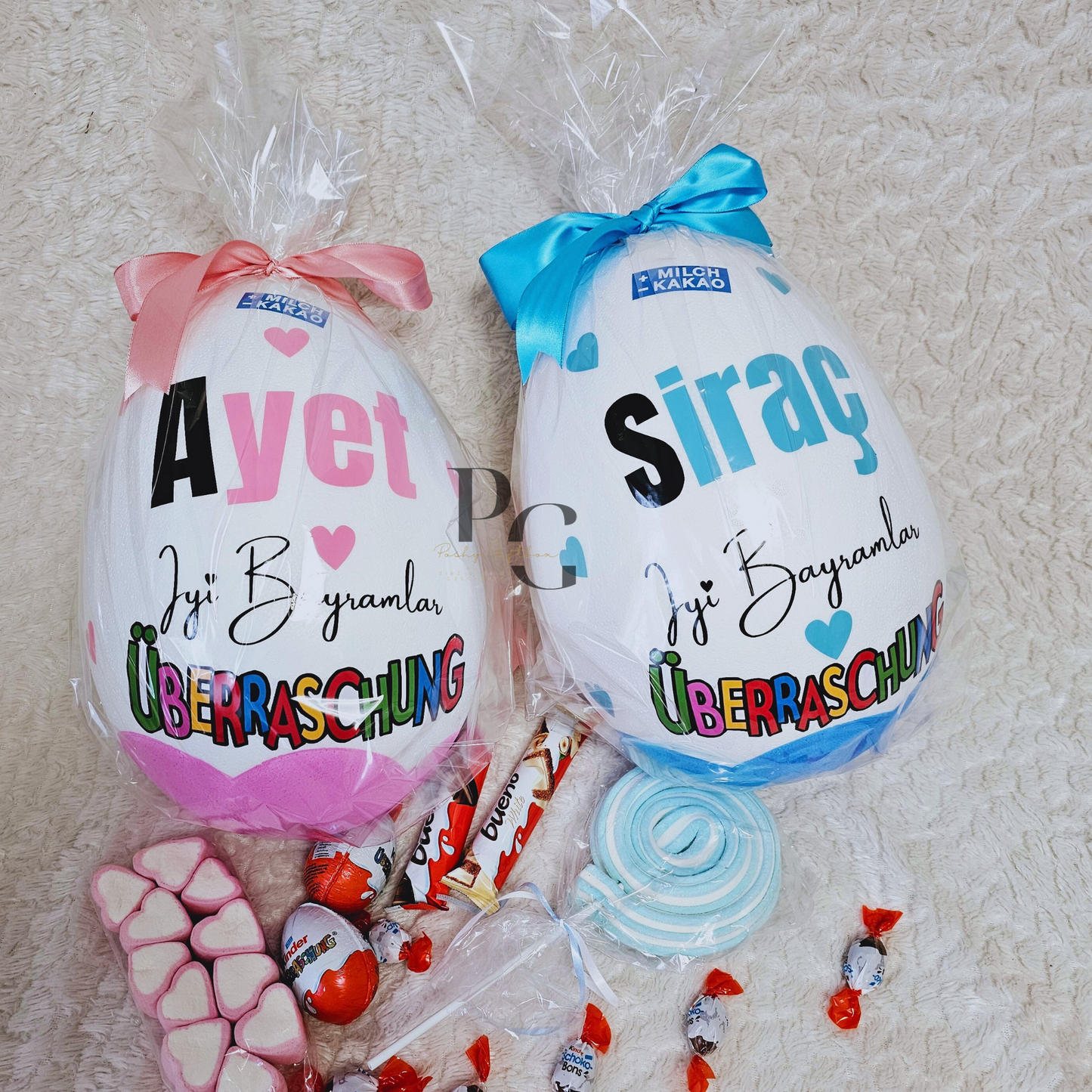 Überraschungsei XXL personalisiert/Geschenk Jugendweihe/Ü-ei Senioren/ Kinder Ei XXL/Geschenk Mädchen,Junge/Mit Füllung PoshyGiftbox
