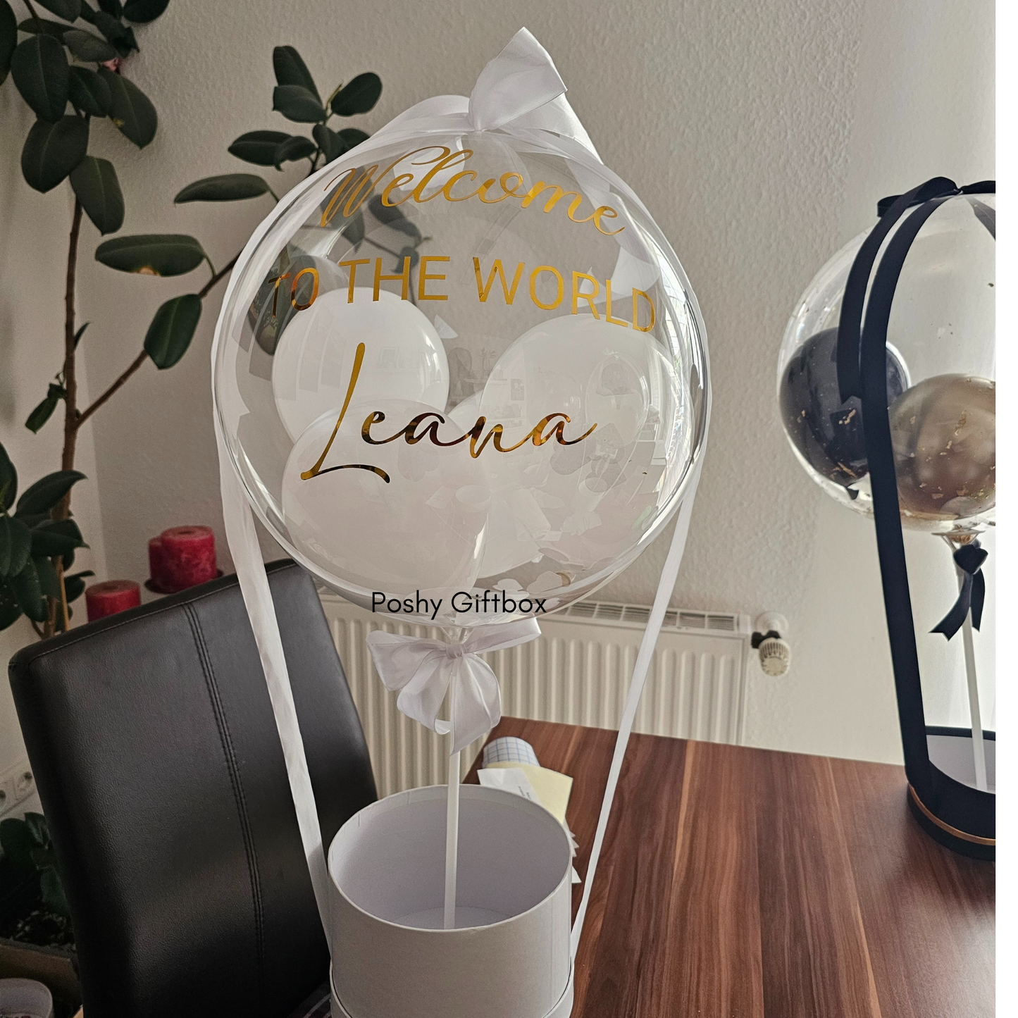 Willkommen Auf Der Welt Baby Ballon/Geschenkballon zur Geburt/BabyGeschenk/Geschenk zur Taufe/Hallo Baby/Geschenk zur Geburt/Geburtballon PoshyGiftbox