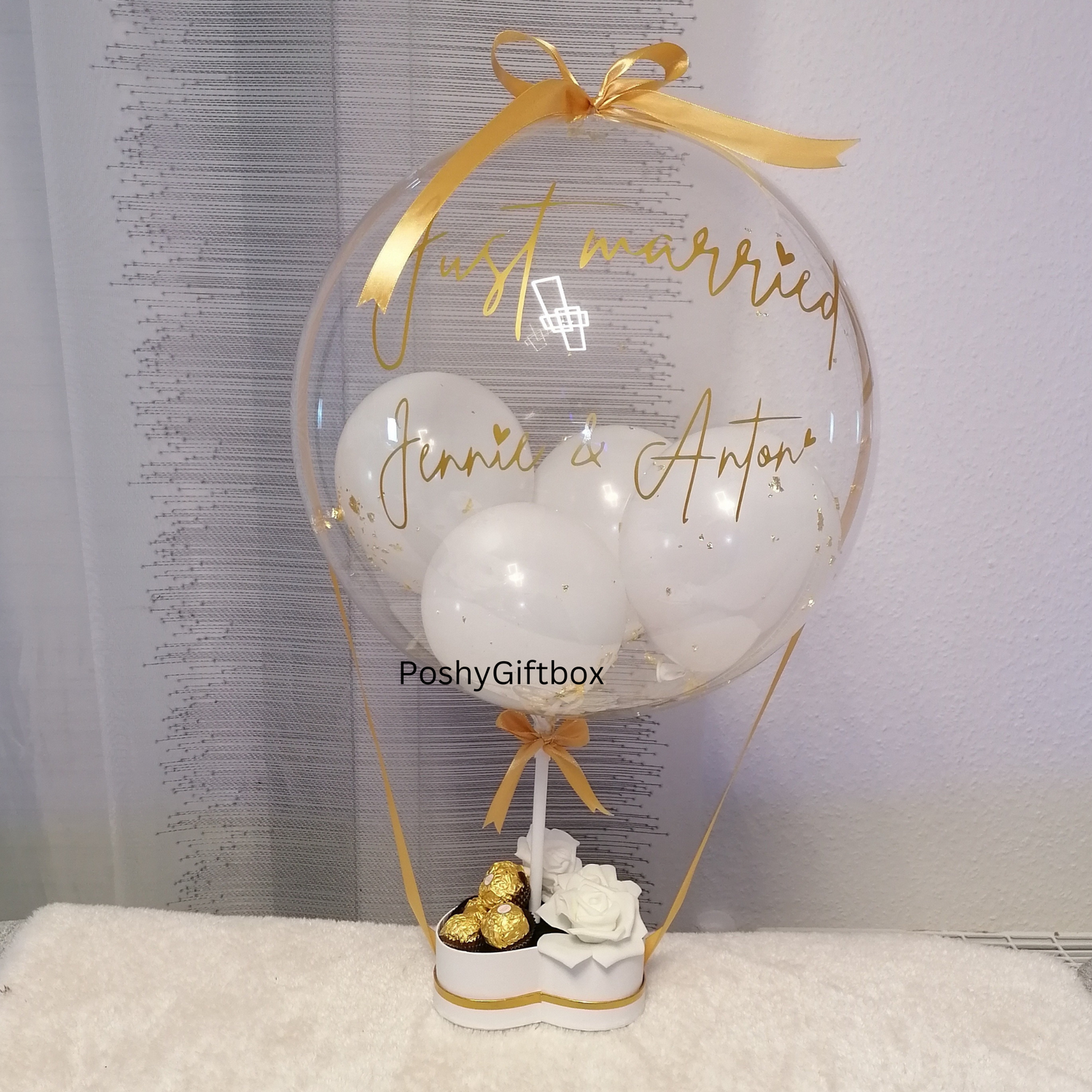 Ballon Geschenk/Valentinsgeschenk/Hochzeitsgeschenk/Geschenkbox für Frauen/Geburtstagsgeschenk Freundin/Mama/Schwester/Gute Besserung PoshyGiftbox