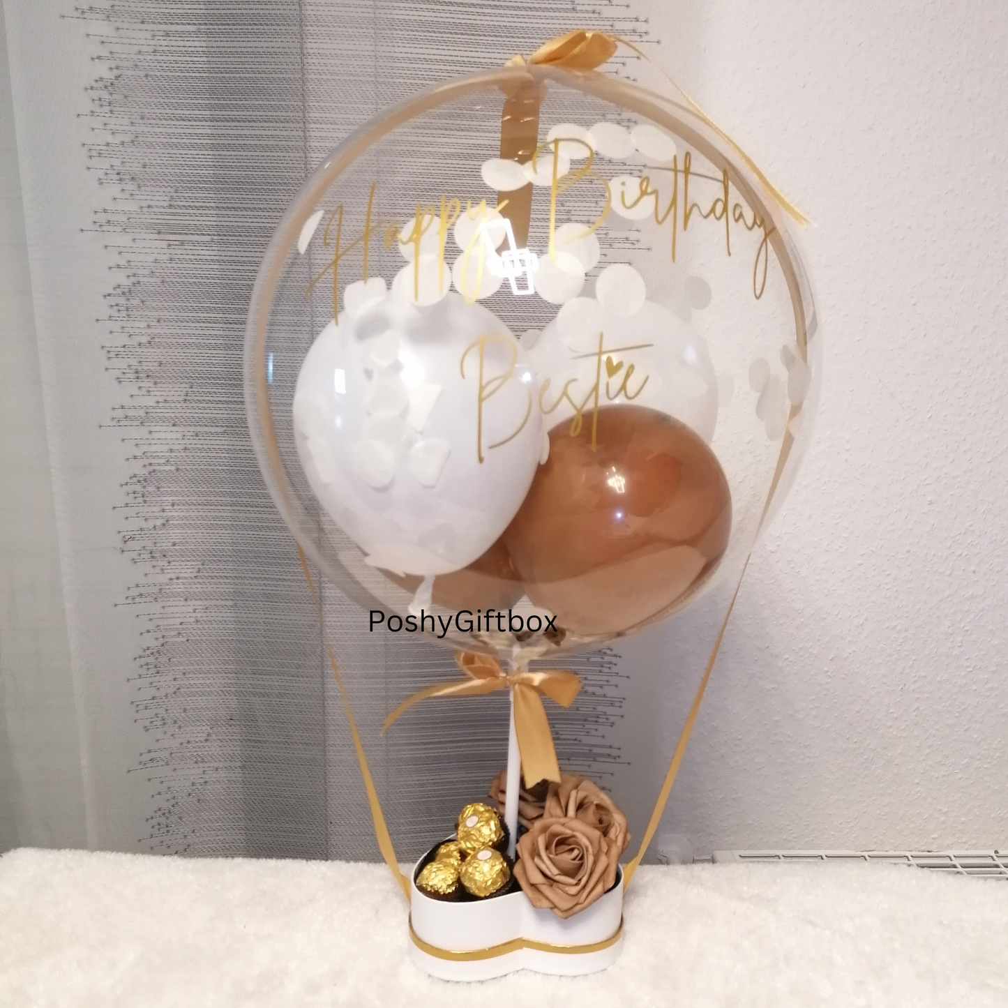 Ballon Geschenk/Valentinsgeschenk/Hochzeitsgeschenk/Geschenkbox für Frauen/Geburtstagsgeschenk Freundin/Mama/Schwester/Gute Besserung PoshyGiftbox