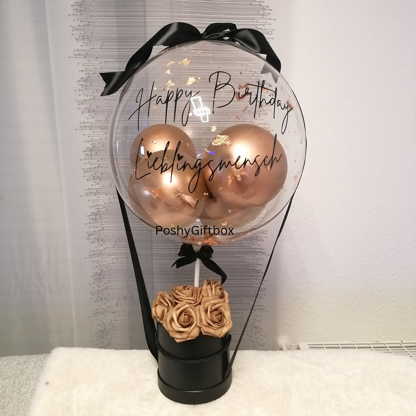 Ballon Geschenk/Valentinsgeschenk/Hochzeitsgeschenk/Geschenkbox für Frauen/Geburtstagsgeschenk Freundin/Mama/Schwester/Gute Besserung PoshyGiftbox