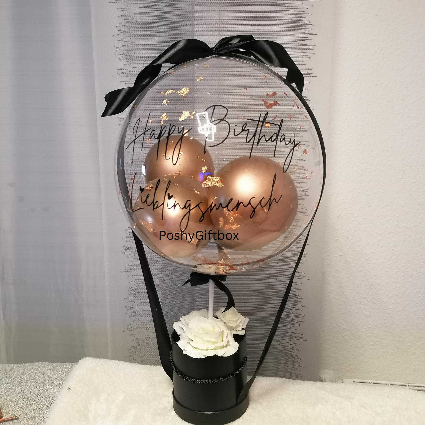 Ballon Geschenk/Valentinsgeschenk/Hochzeitsgeschenk/Geschenkbox für Frauen/Geburtstagsgeschenk Freundin/Mama/Schwester/Gute Besserung PoshyGiftbox