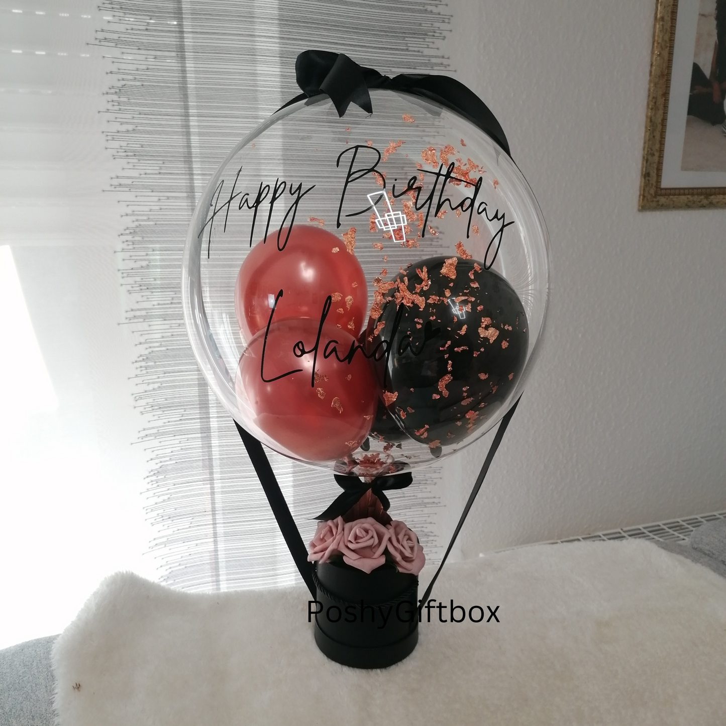 Ballon Geschenk/Valentinsgeschenk/Hochzeitsgeschenk/Geschenkbox für Frauen/Geburtstagsgeschenk Freundin/Mama/Schwester/Gute Besserung PoshyGiftbox