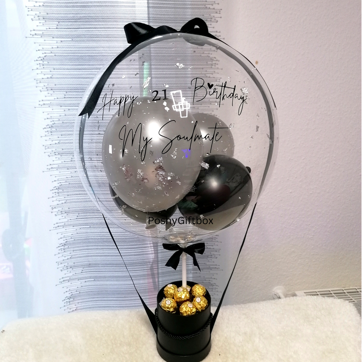 Ballon Geschenk/Valentinsgeschenk/Hochzeitsgeschenk/Geschenkbox für Frauen/Geburtstagsgeschenk Freundin/Mama/Schwester/Gute Besserung PoshyGiftbox