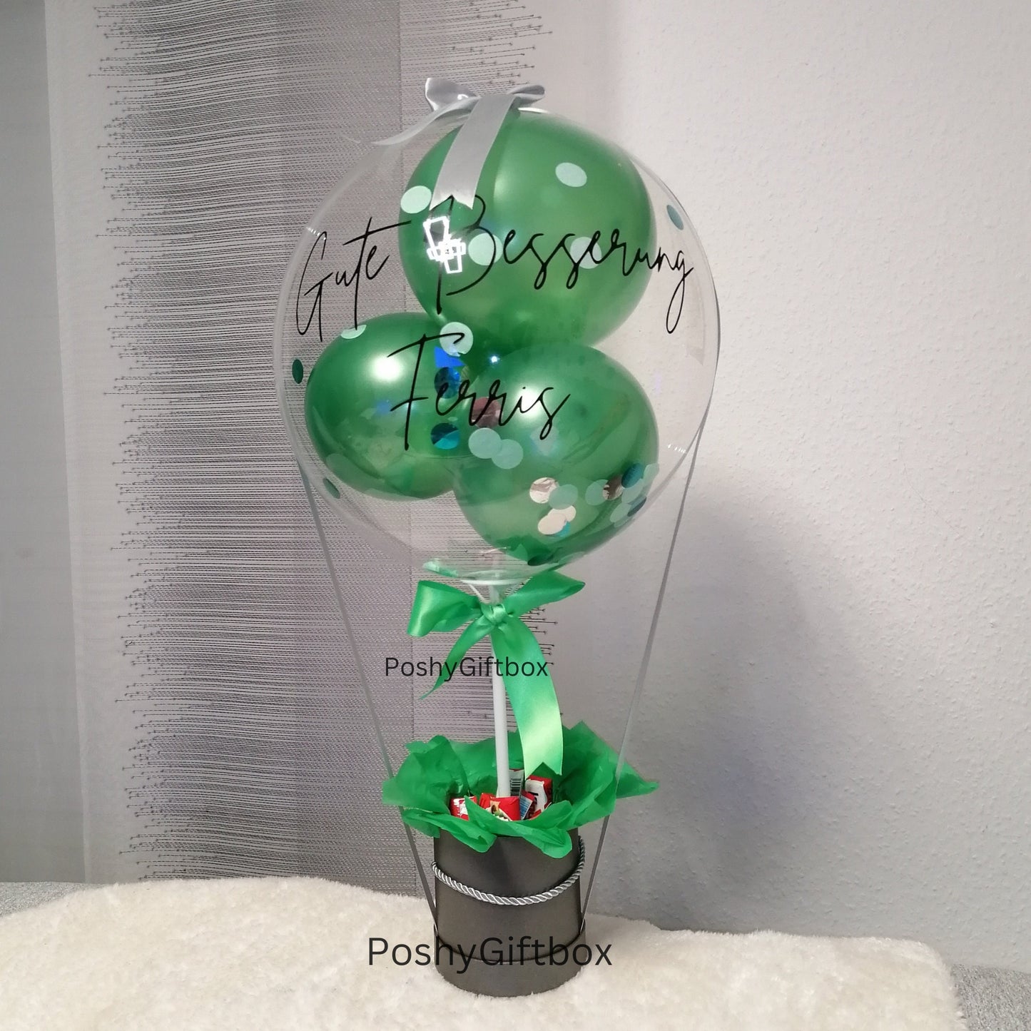 Geburtstagsgeschenk/Hochzeitstag Geschenk/Ballongeschenk /Geschenk Mama/Ballon personalisiert/Verlobungsgeschenk/Geschenk Männer PoshyGiftbox