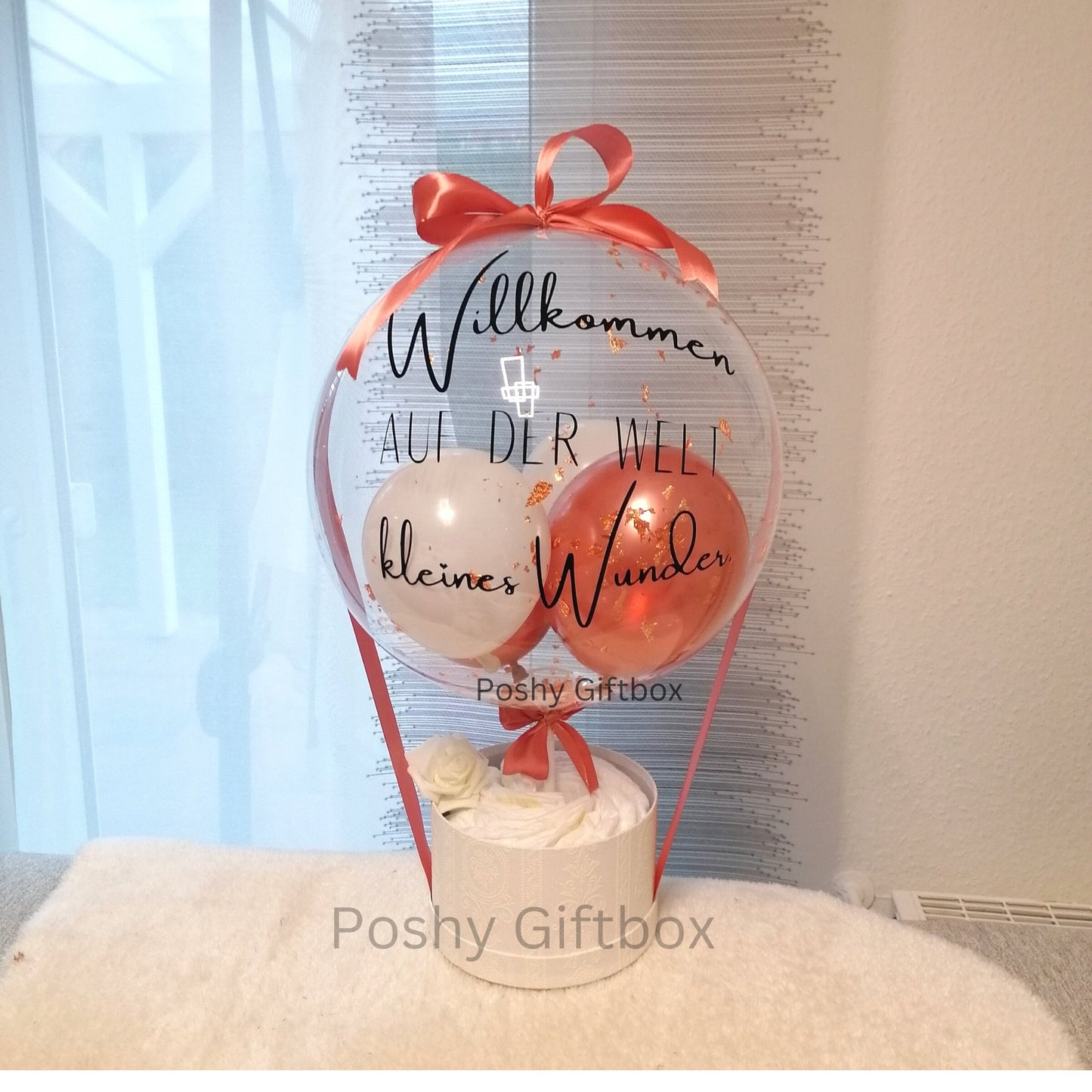 Willkommen Auf Der Welt Baby Ballon/Geschenkballon zur Geburt/BabyGeschenk/Geschenk zur Taufe/Hallo Baby/Geschenk zur Geburt/Geburtballon PoshyGiftbox