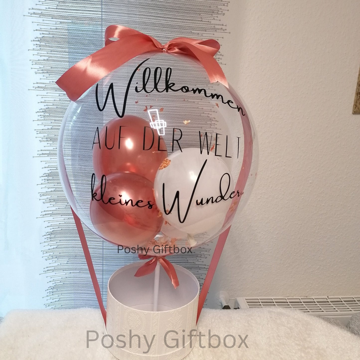 Willkommen Auf Der Welt Baby Ballon/Geschenkballon zur Geburt/BabyGeschenk/Geschenk zur Taufe/Hallo Baby/Geschenk zur Geburt/Geburtballon PoshyGiftbox