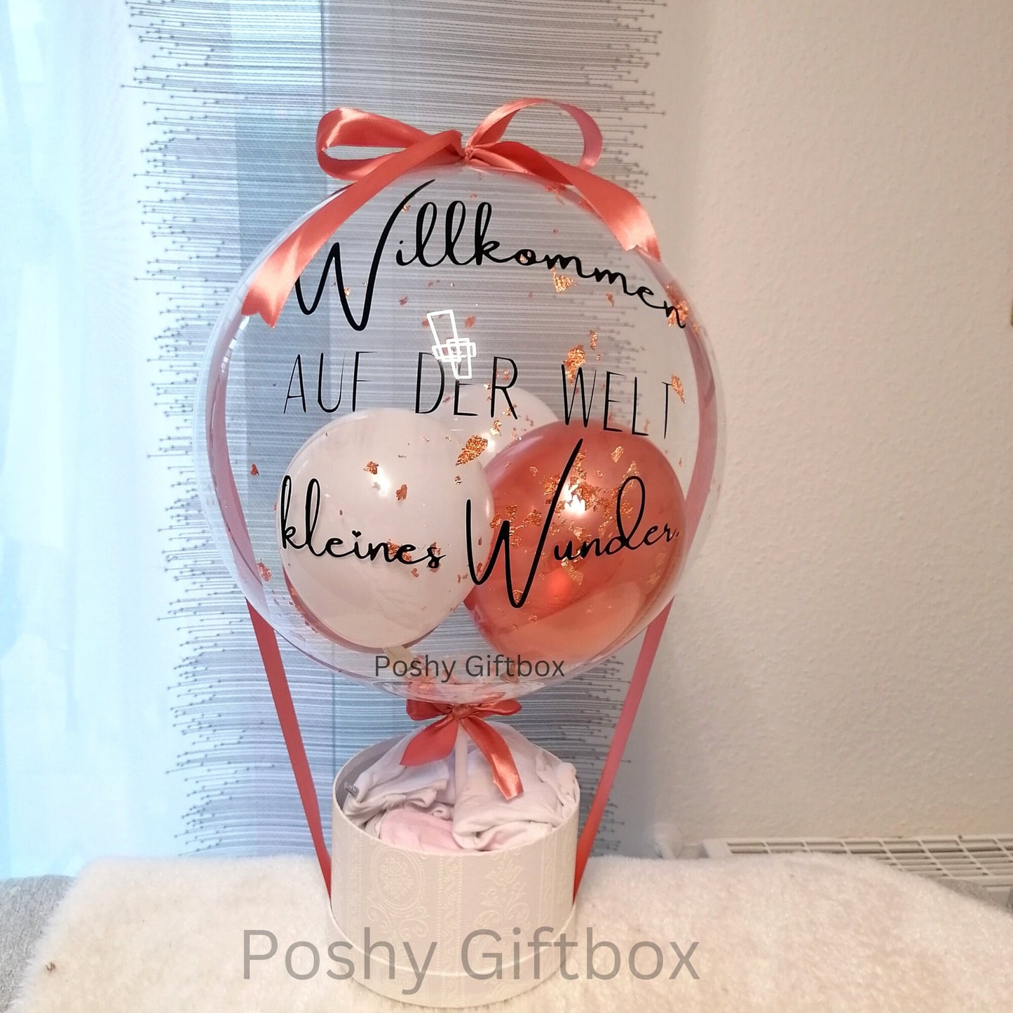 Willkommen Auf Der Welt Baby Ballon/Geschenkballon zur Geburt/BabyGeschenk/Geschenk zur Taufe/Hallo Baby/Geschenk zur Geburt/Geburtballon PoshyGiftbox