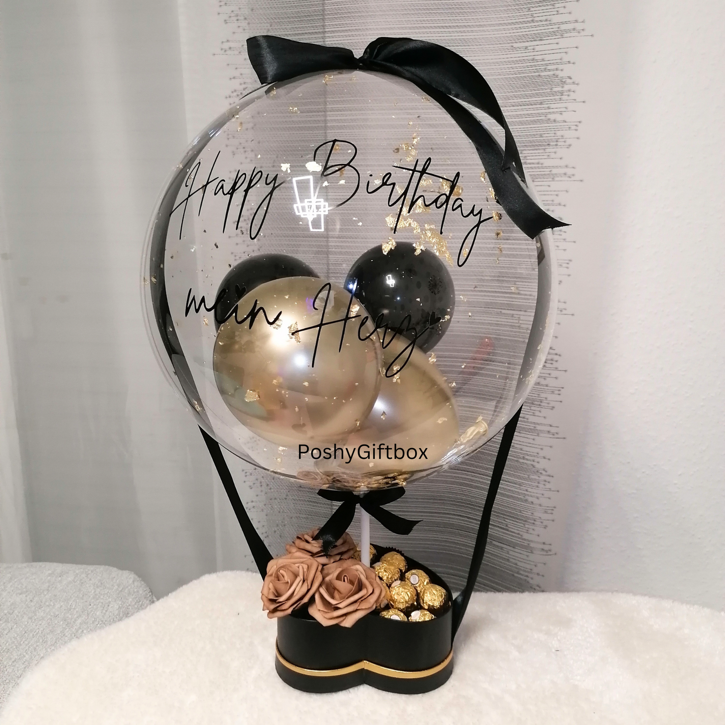 Ballon Geschenk/Valentinsgeschenk/Hochzeitsgeschenk/Geschenkbox für Frauen/Geburtstagsgeschenk Freundin/Mama/Schwester/Gute Besserung PoshyGiftbox