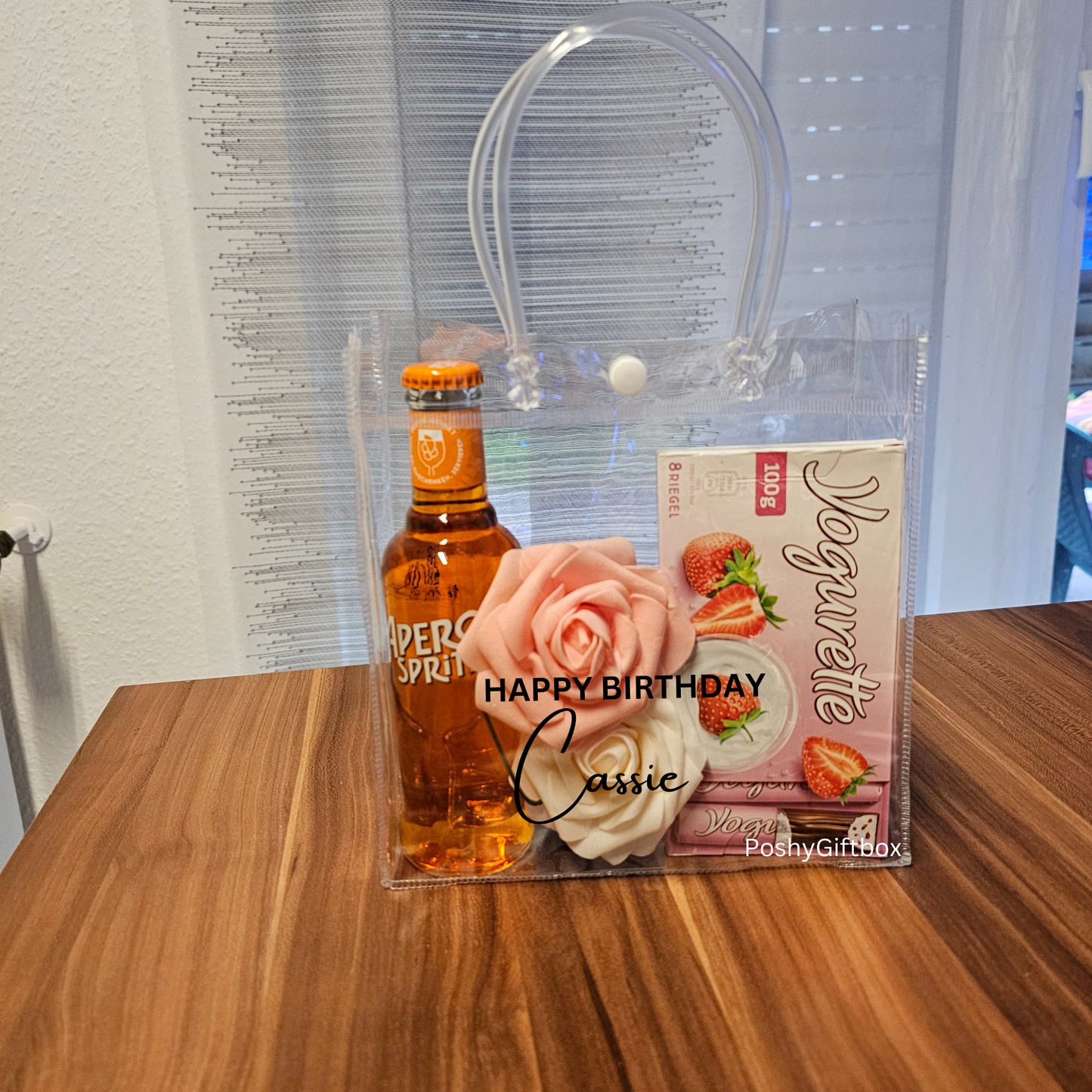 Geschenktüte personalisiert/Aperol Spritz,Lillet Geschenkset/4 verschiedene Sets/Geburtstagsgeschenk/Geschenk Freundin/Kleinigkeit/Geschenkkorb/Mädelsabend PoshyGiftbox