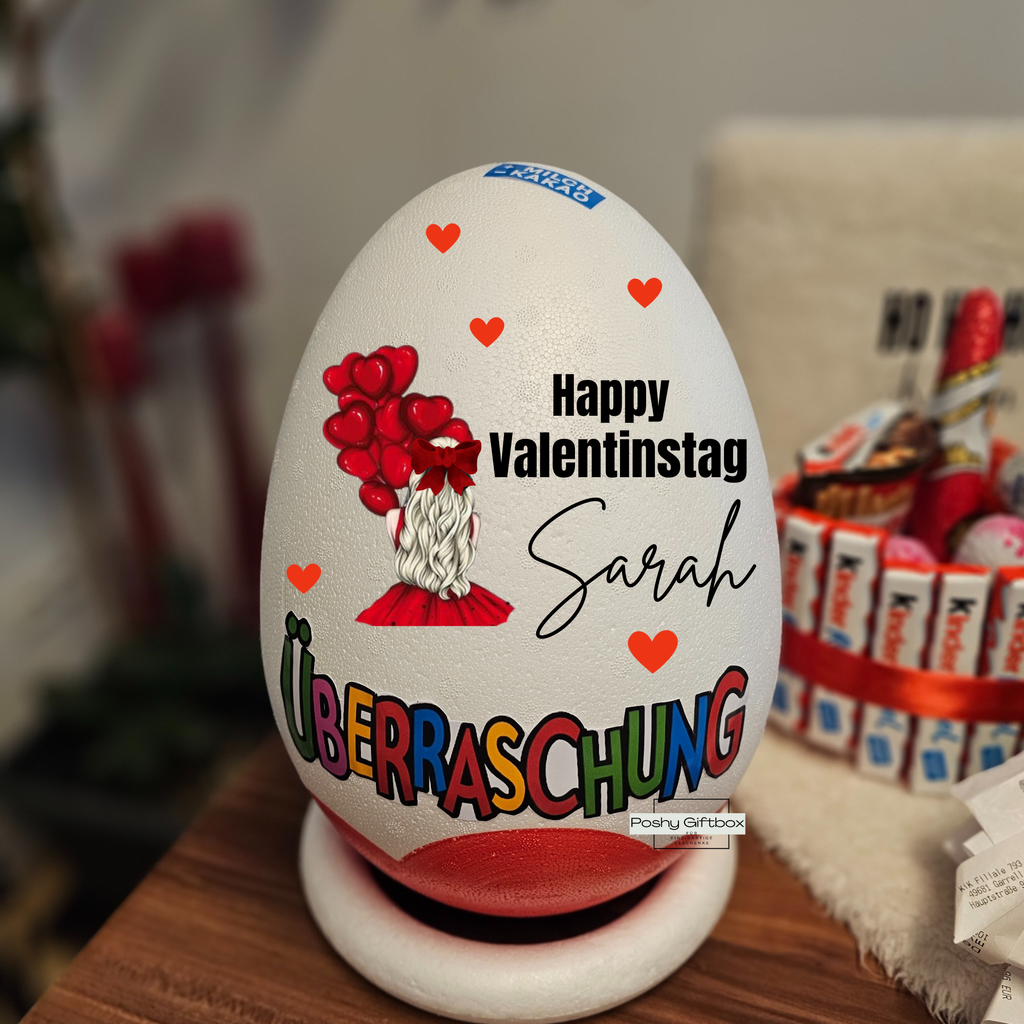 Überraschungsei XXL personalisiert/ Geschenk SCHULKIND/Ü-ei Einschulung/ Kinder Ei/Geschenk Mädchen,Junge/Mit oder ohne Füllung/8 Designs PoshyGiftbox