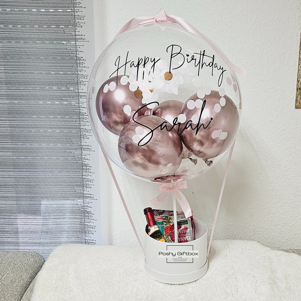 Ballon Geschenk /Hochzeitsgeschenk/ Verlobungsgeschenk/Geburtstagsgeschenk  PoshyGiftbox