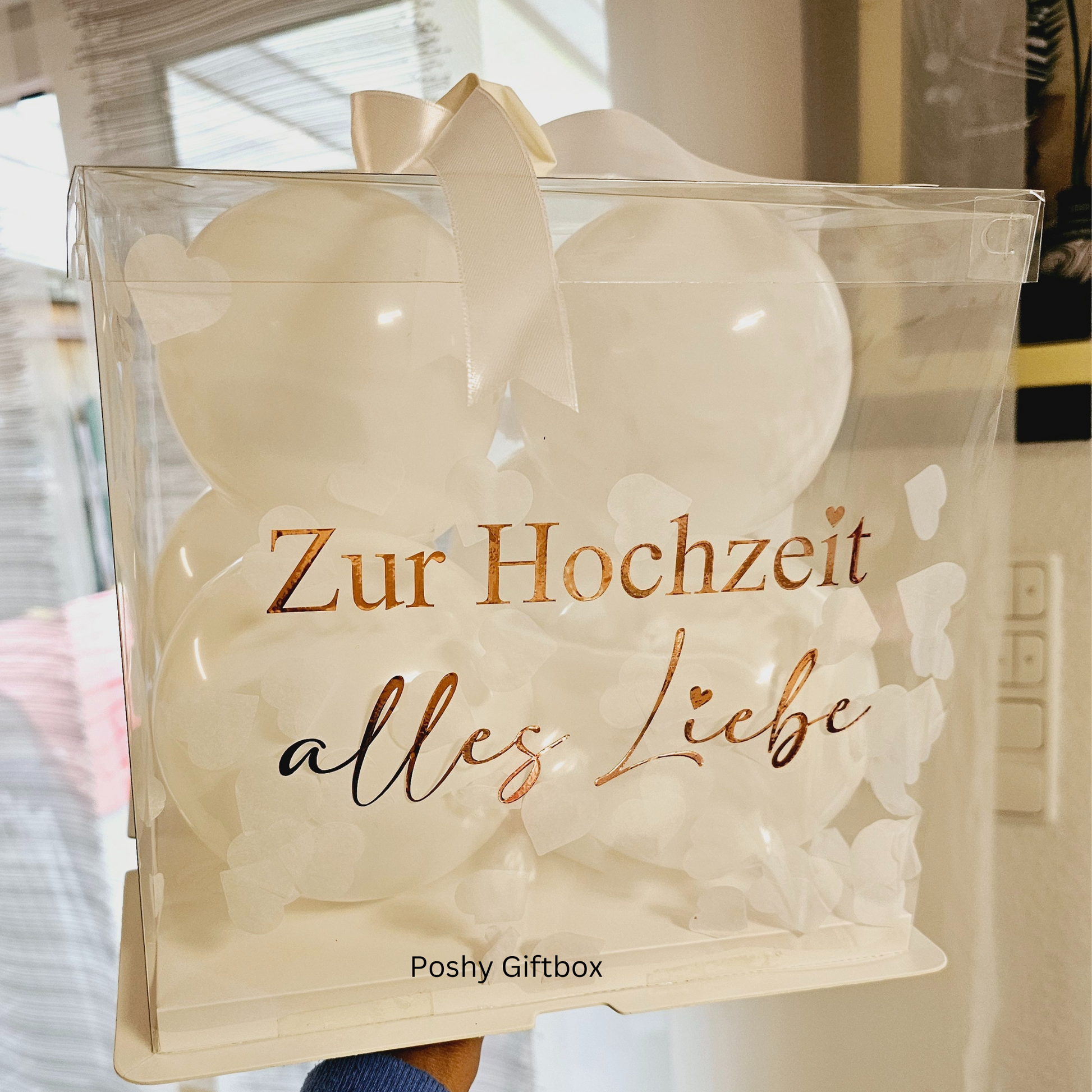 Personalisierte Ballon-Box/Geschenkbox/Luftballons/Geldgeschenkverpackung/Weihnachtsgeschenk/Geldgeschenk/Geschenkballon Geschenkverpackung PoshyGiftbox