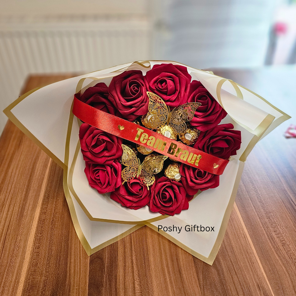 Weihnachtsgeschenk /Ballon Bouquet mit Schokoladen/Weihnachtsballon /Sinnvolle Geschenke Weihnachten/Firmengeschenke Weihnachten/Schokoladenbox PoshyGiftbox