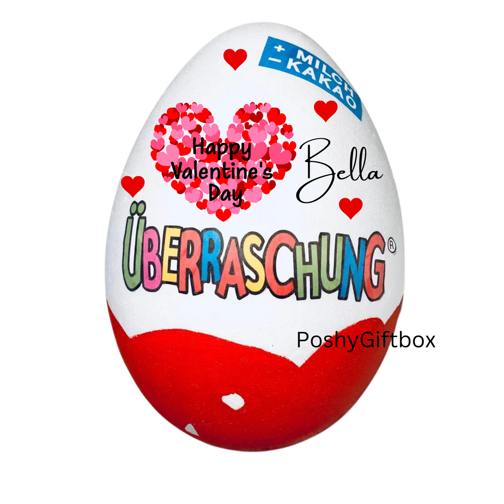 Überraschungsei XXL personalisiert/ Geschenk SCHULKIND/Ü-ei Einschulung/ Kinder Ei/Geschenk Mädchen,Junge/Mit oder ohne Füllung/8 Designs PoshyGiftbox