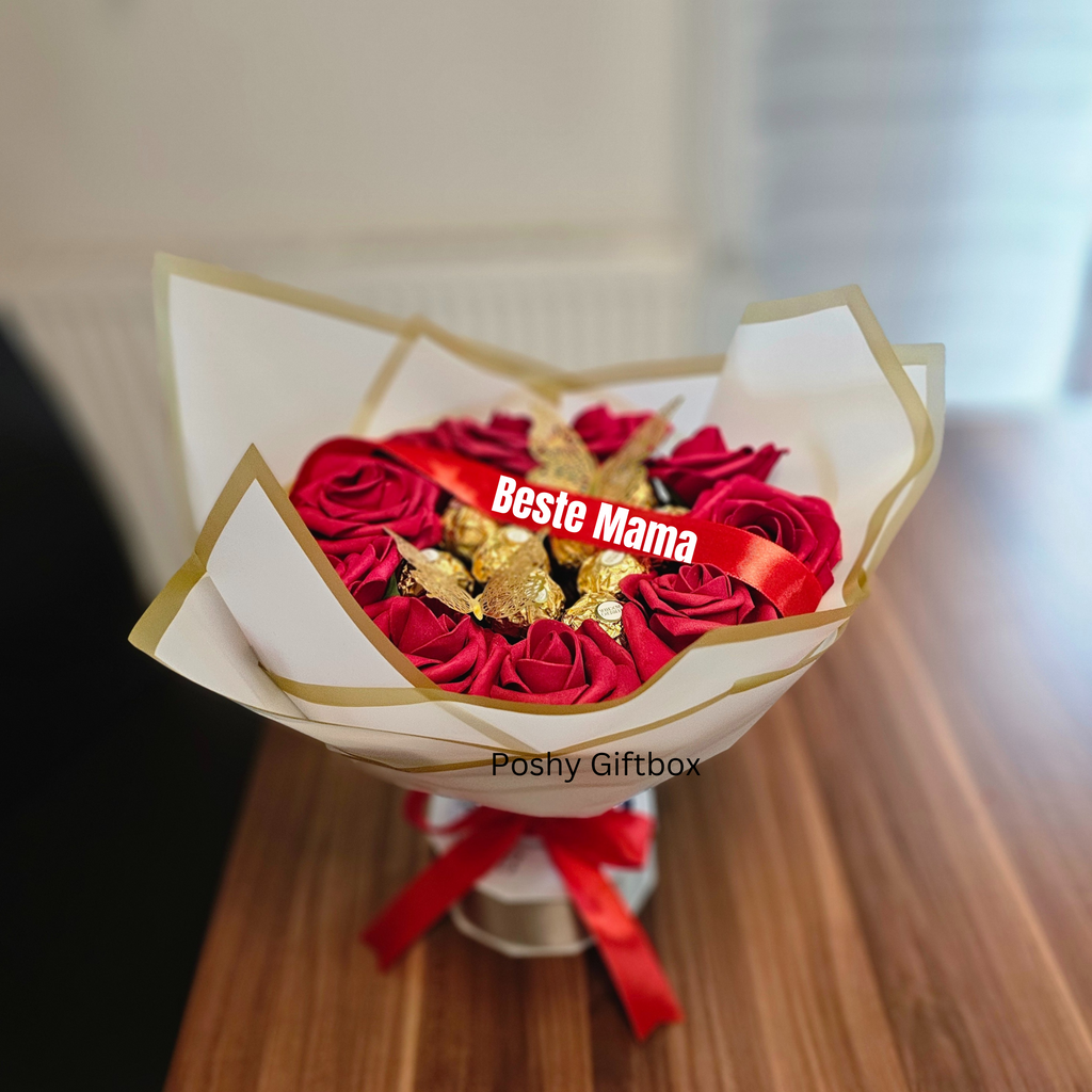 Weihnachtsgeschenk /Ballon Bouquet mit Schokoladen/Weihnachtsballon /Sinnvolle Geschenke Weihnachten/Firmengeschenke Weihnachten/Schokoladenbox PoshyGiftbox