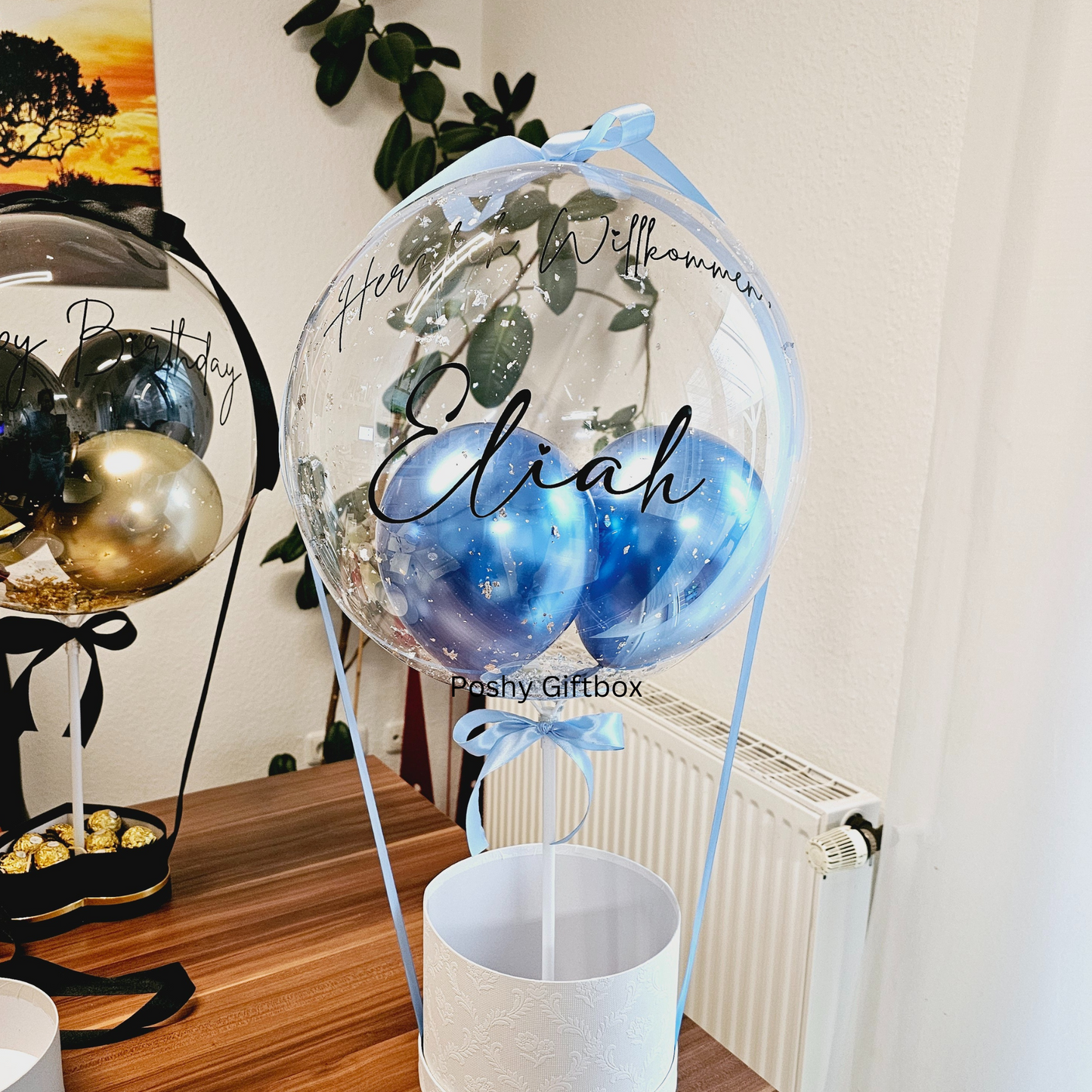 Weihnachtsballon mit Weihnachtsblumen/Weihnachtsgeschenk/Weihnachtsdeko/Firmengeschenk Weihnachten/Frauen Weihnachtsgeschenk/Sinnvolle Geschenke Weihnachten/Mama Geschenk  PoshyGiftbox