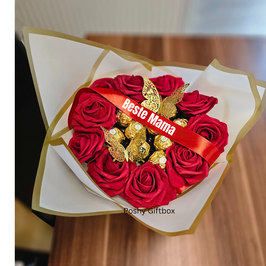 Weihnachtsgeschenk /Ballon Bouquet mit Schokoladen/Weihnachtsballon /Sinnvolle Geschenke Weihnachten/Firmengeschenke Weihnachten/Schokoladenbox PoshyGiftbox