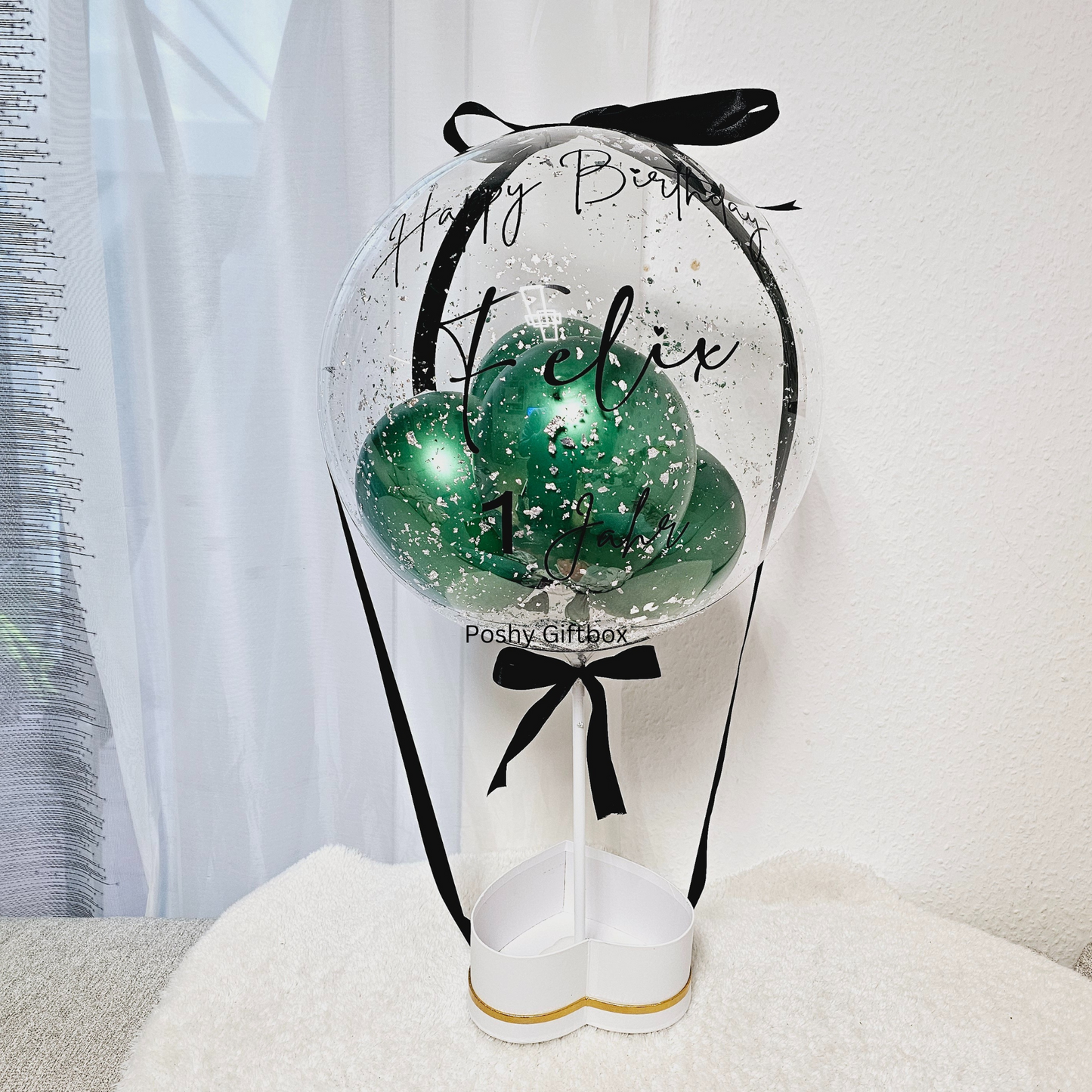 Weihnachtsballon mit Weihnachtsblumen/Weihnachtsgeschenk/Weihnachtsdeko/Firmengeschenk Weihnachten/Frauen Weihnachtsgeschenk/Sinnvolle Geschenke Weihnachten/Mama Geschenk  PoshyGiftbox