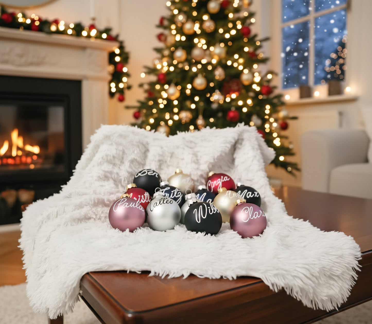 Personalisierte Weihnachtskugeln Verschiedene Farbe/Weihnachtsgeschenke/ Weihnachtskugel mit Namen/Christbaumkugeln/Tannenbaumkugel PoshyGiftbox