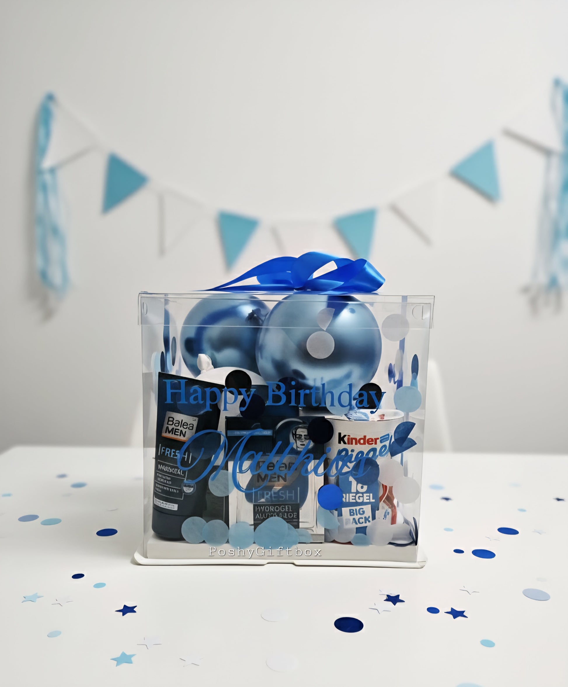 Personalisierte Ballonbox /Geburtstagsgeschenk Scheiß aufs Alter/Wellnessset/Abschiedsgeschenk/Lustig/Geschenkset Männer/Weihnachtsgeschenk/Valentinsgeschenk/Geschenk Vatertag PoshyGiftbox