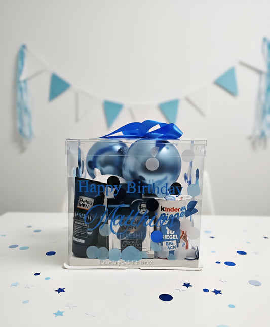 Personalisierte Ballonbox /Geburtstagsgeschenk Scheiß aufs Alter/Wellnessset/Abschiedsgeschenk/Lustig/Geschenkset Männer/Weihnachtsgeschenk/Valentinsgeschenk/Geschenk Vatertag PoshyGiftbox