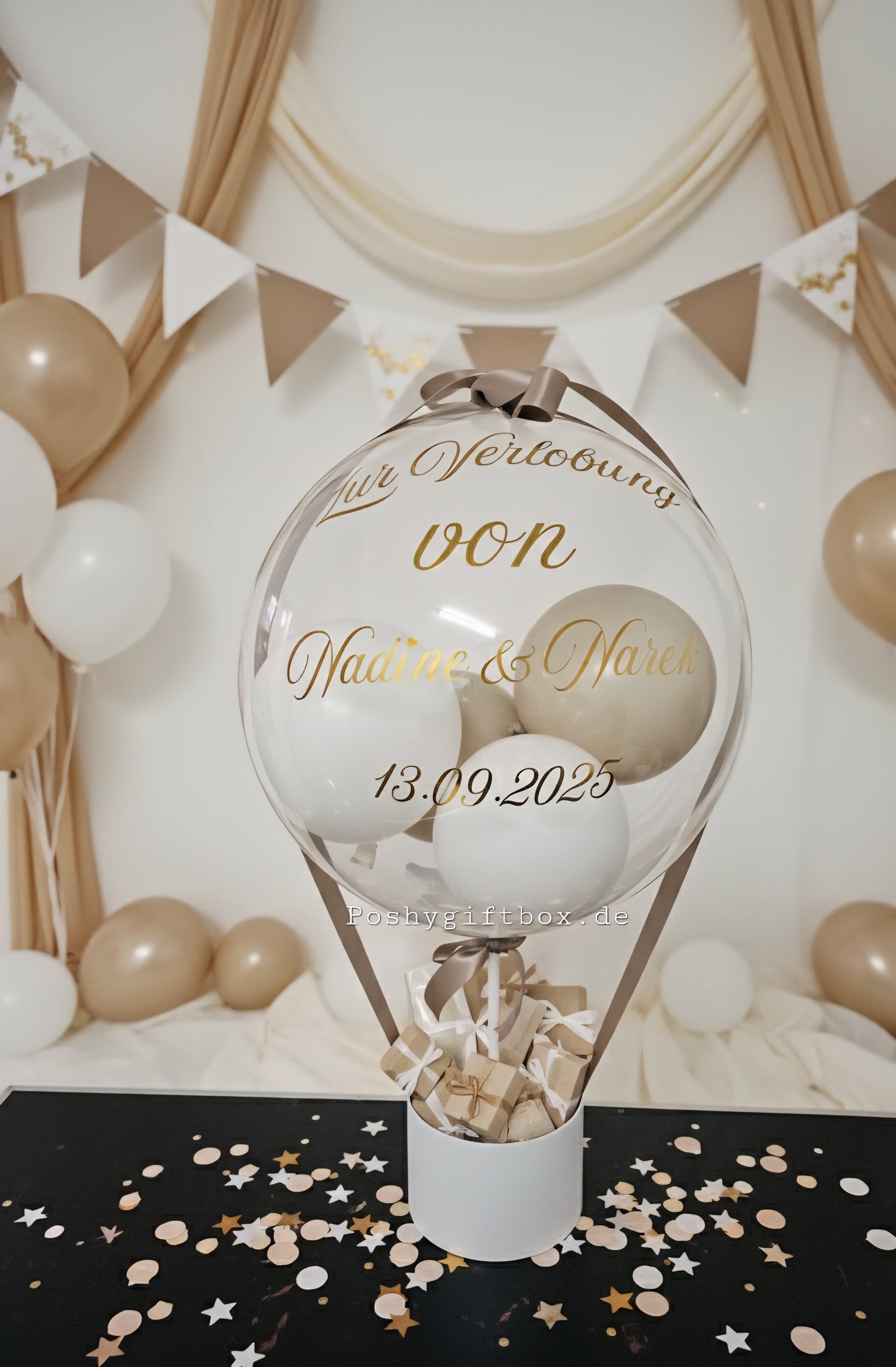 Geburtstagsgeschenk/Hochzeitstag Geschenk/Ballongeschenk /Geschenk Mama/Ballon personalisiert/Verlobungsgeschenk/Geschenk Männer PoshyGiftbox