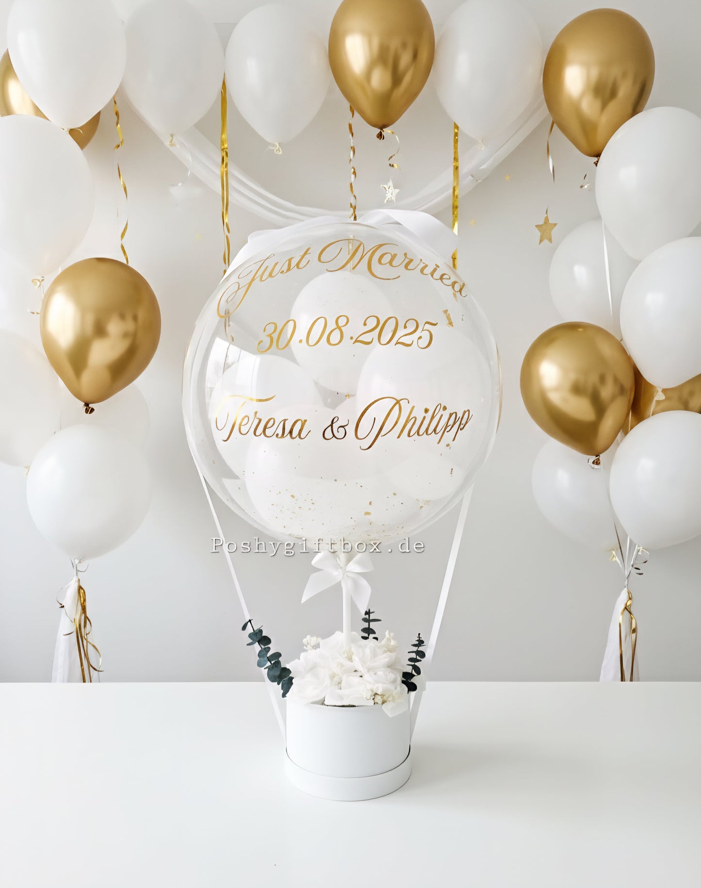Luftballons Personalisiert/Geschenk Geburtstag/ Muttertag /Vatertag,Kommunion,Taufe/Ballon Geschenk PoshyGiftbox