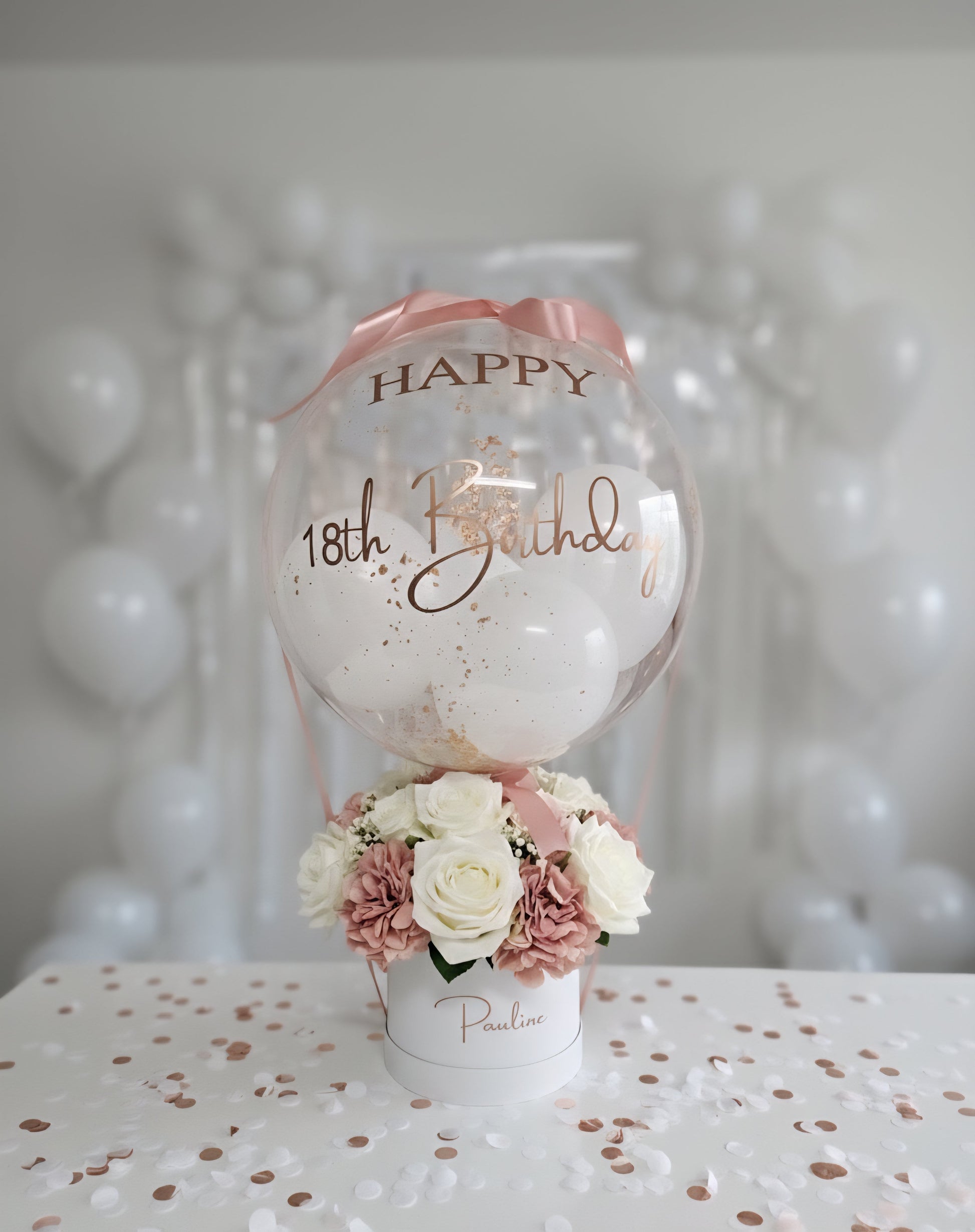 Ballon Personalisiert/Luftballons transparent/Geburtstagsgeschenk/Geschenk Hochzeitstag/Valentinstag/Verlobung/Ballon Box personalisiert  PoshyGiftbox
